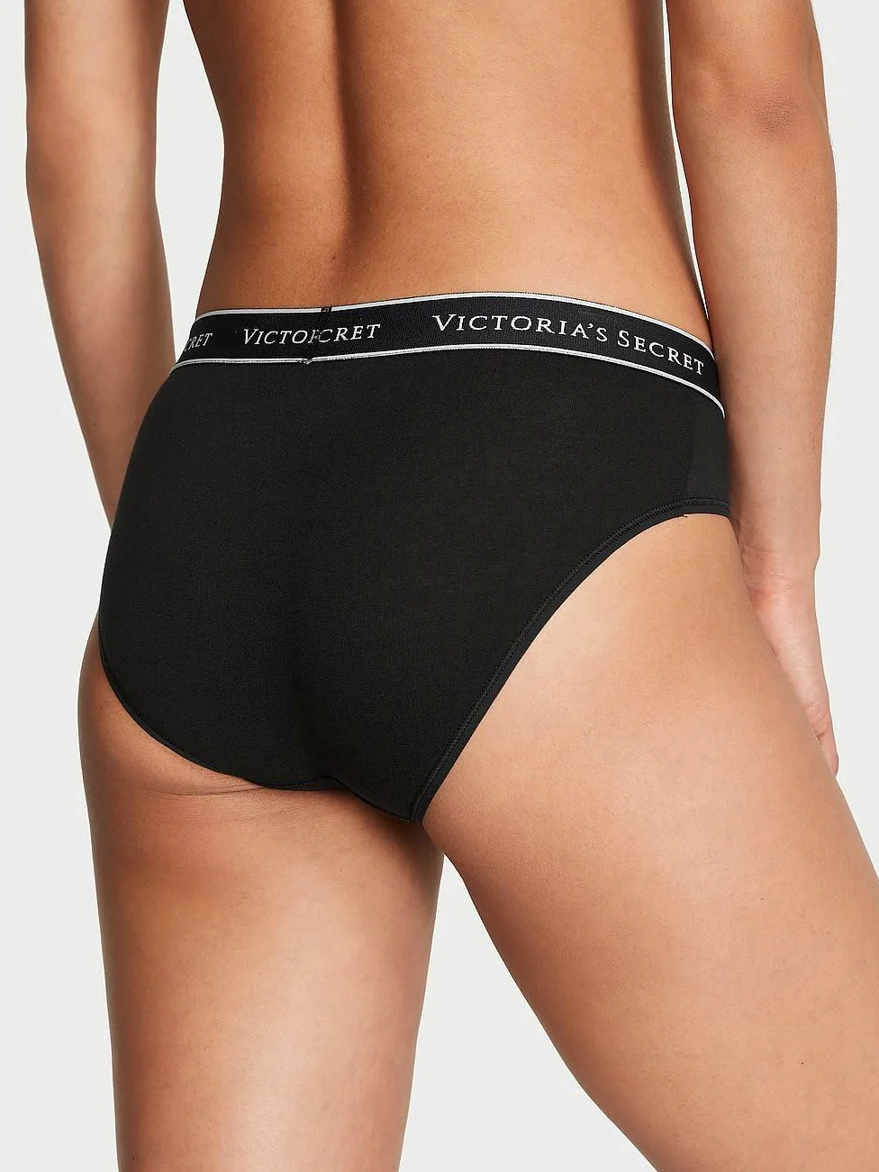 Victoria's Secret Ropa interior hipster de algodón con logotipo para mujer, bragas de cobertura moderada para mujer, paquete múltiple (XS-XXL)