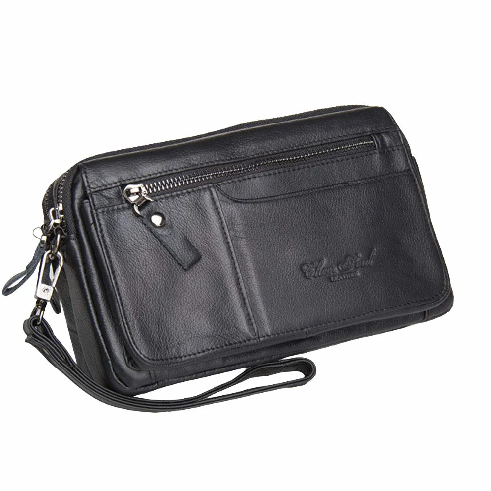 Embrague Monedero Monedero Con Correa De Muñeca Soporte de Teléfono para Hombre Bolso de Muñeca Bolso de Muñeca Negocio de Negocios Compartimientos Múltiples Bolso iPhone X/8/8 Plus
