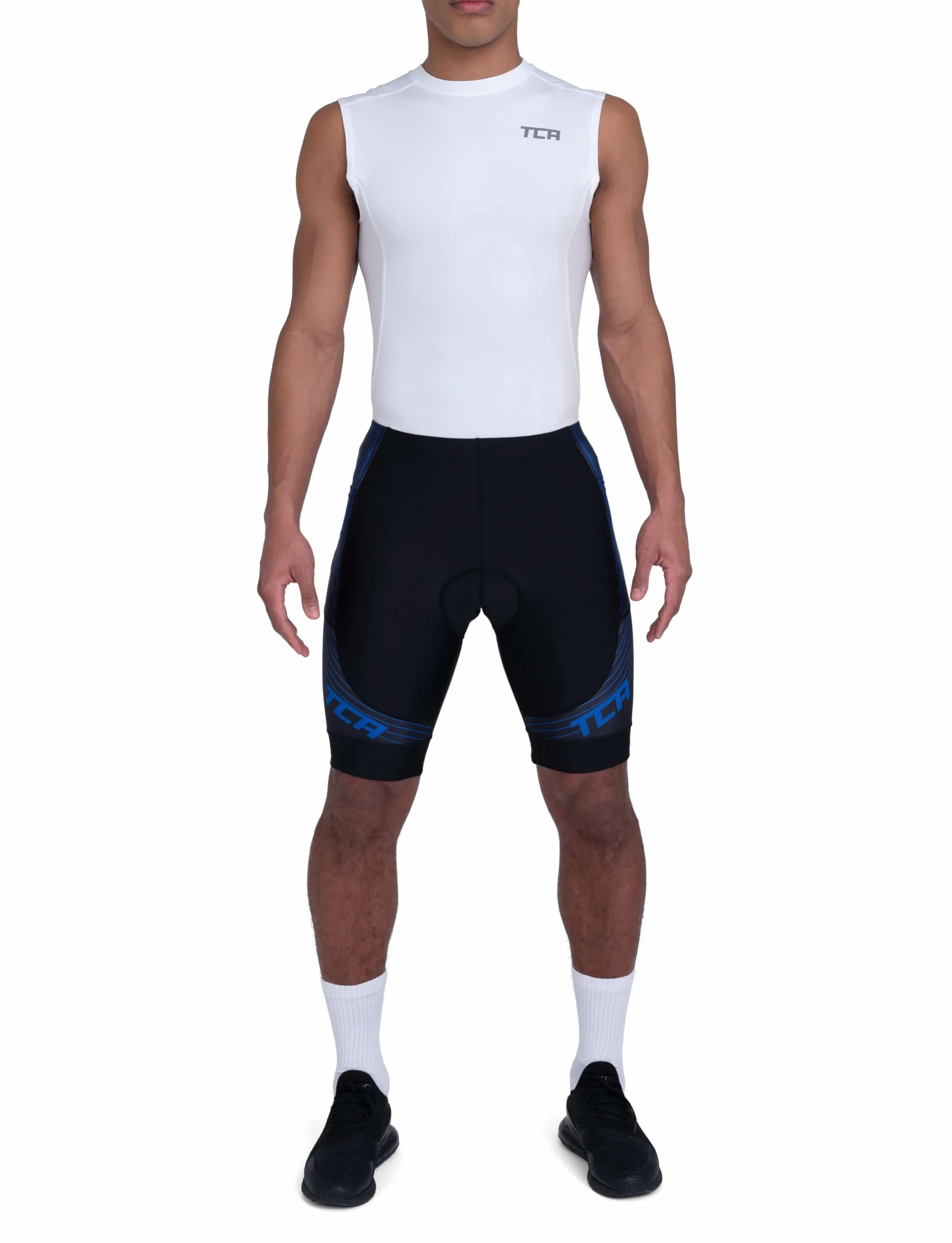 TCA Pantalón Corto Acolchado para Ciclismo para Hombre Slipstream, de Secado rápido, Transpirable y Antideslizante, con Bolsillo Trasero con Cremallera. Ideal para Ciclismo