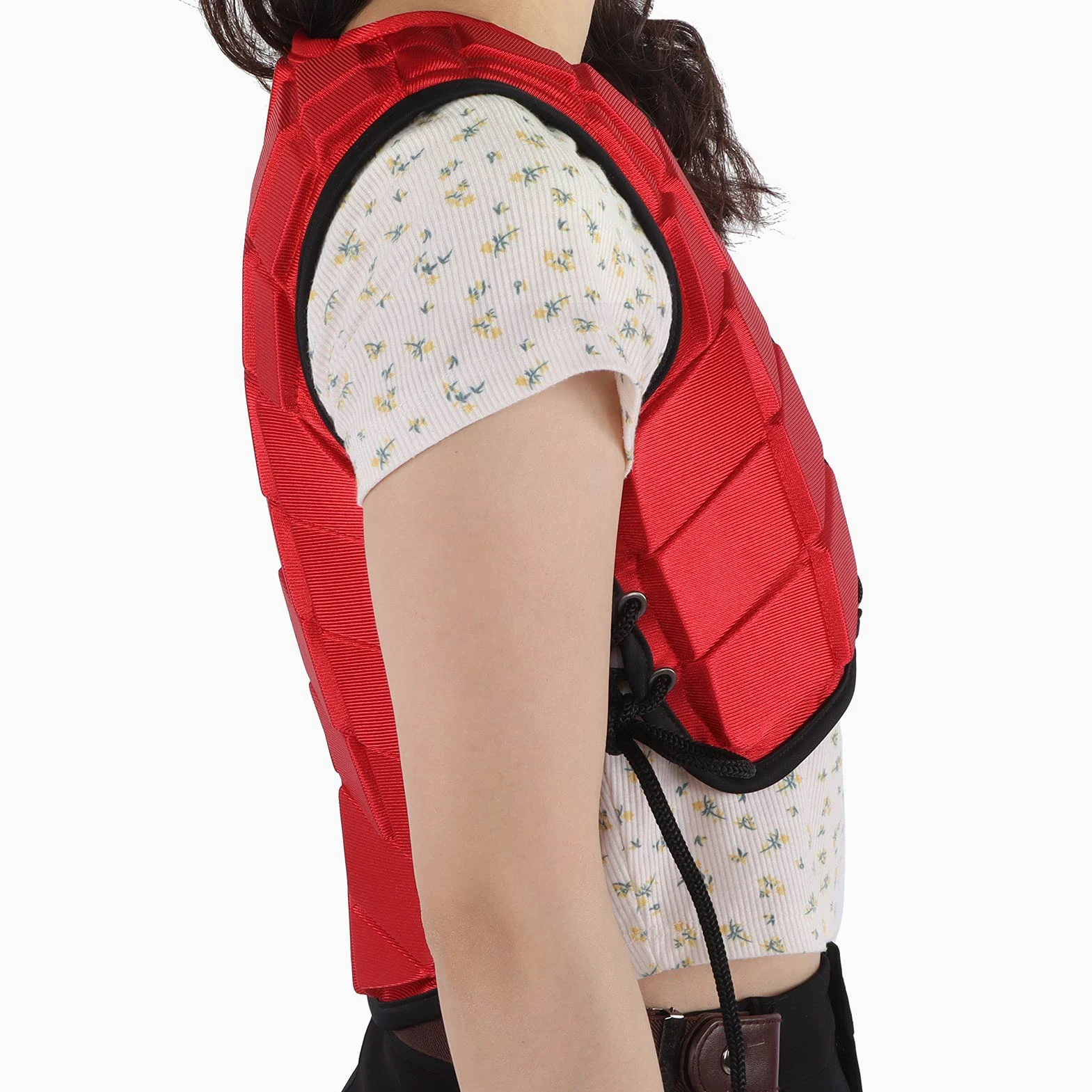 Chaleco de equitación para niños, acolchado de espuma, equipo de protección para equitación, protección del cuerpo, ajustable, cómodo, absorbente de golpes para niños,