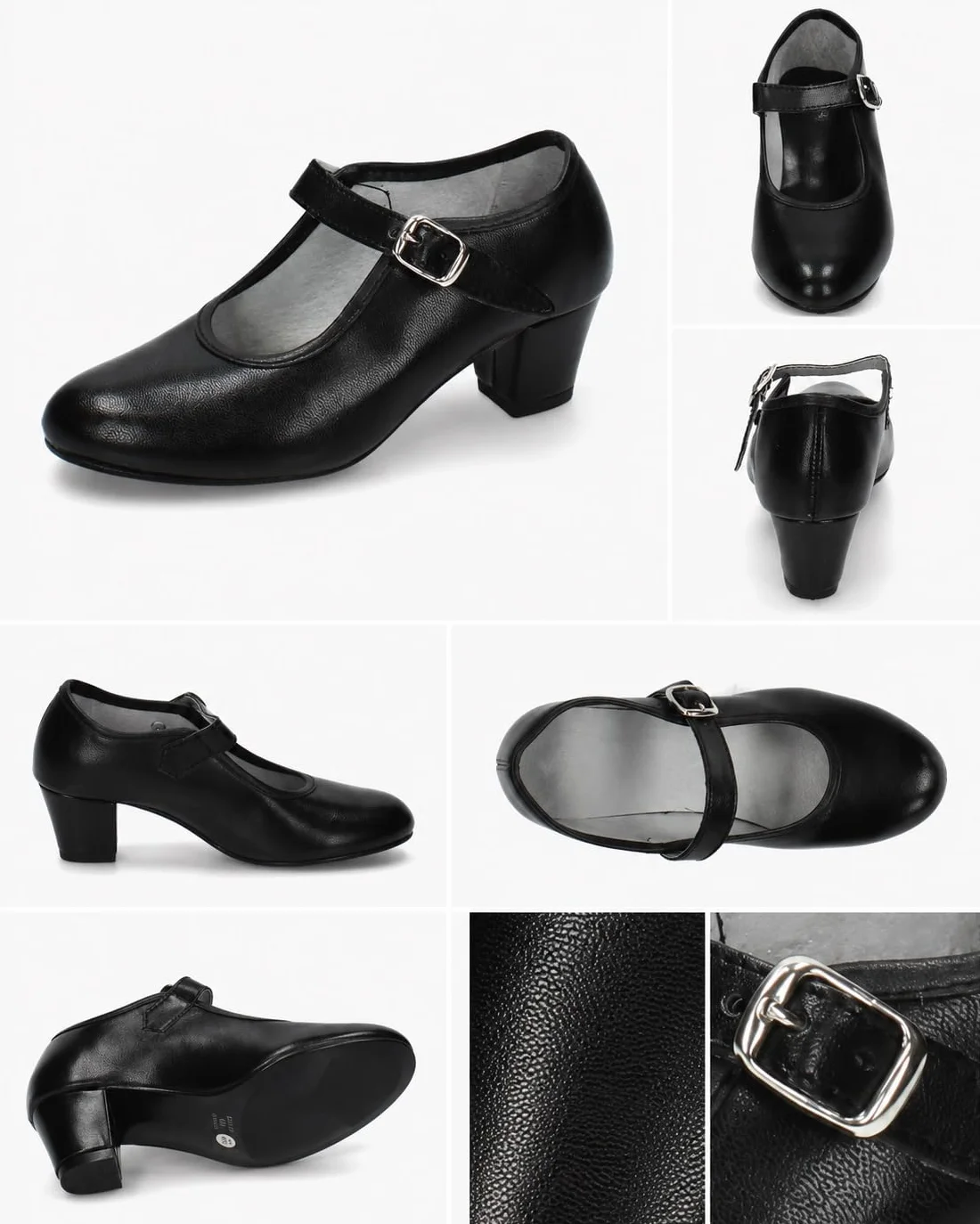Zapato Sevillanas Niña TACÓN Negro 15