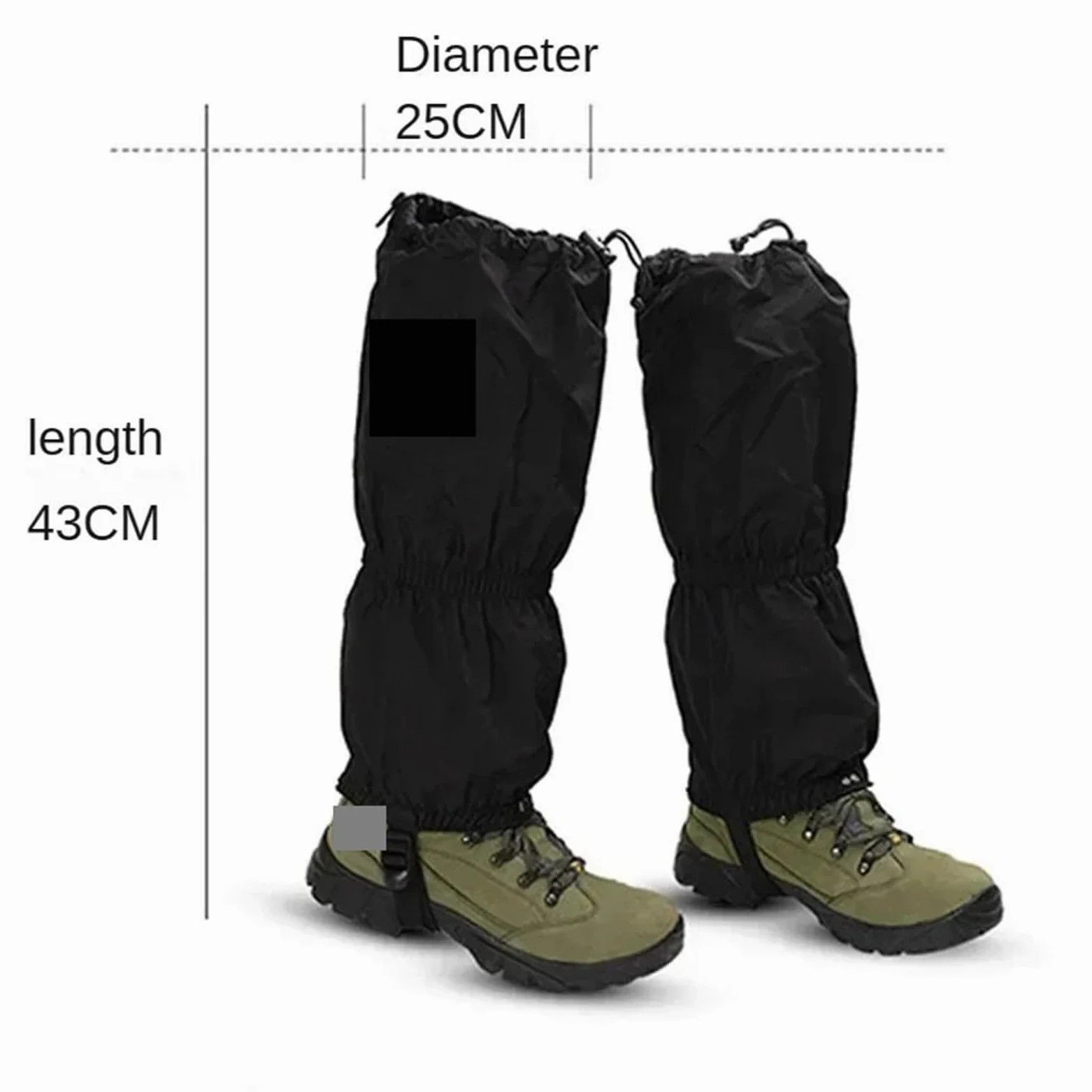 2 pares de cubiertas nieve for esquí al aire libre for hombres y mujeres, senderismo, montañismo, deporte, ciclismo, antinieve, mallas antiarena, for zapatos para Protección