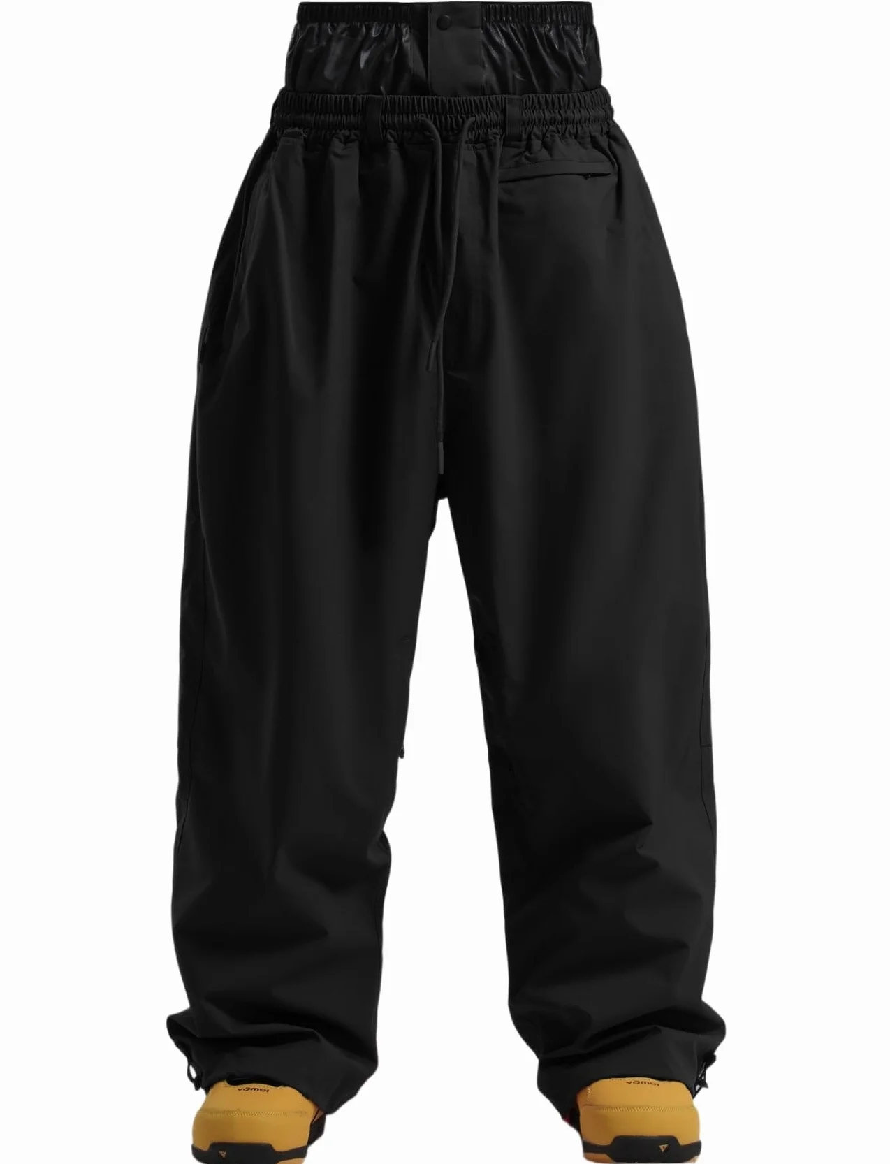 GSOU SNOW Hombres Mujeres Pantalones de Esquí Holgados Pantalones de Snowboard Baggy Pantalones de Nieve Oversize - Multibolsillos Impermeable Antiviento Transpirable Cálido