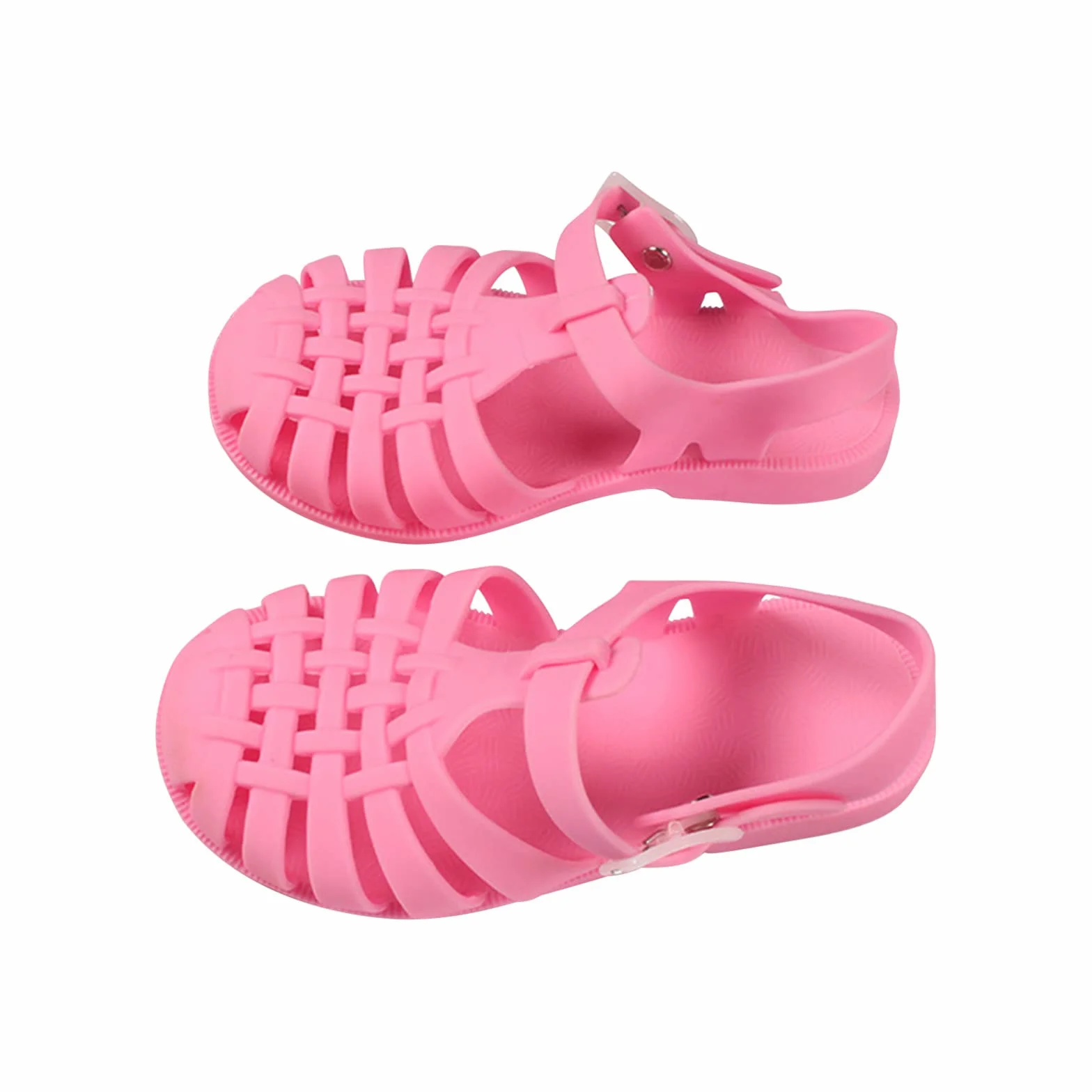HAOLEI 2025 Cangrejeras Niña,Sandalias Niña Verano Casual Sandalia de Punta Cerrada con Hebilla Ajustable Cómodas Antideslizante Zapato Planas con Suela Suave Ligero Transpirable Chanclas Niño