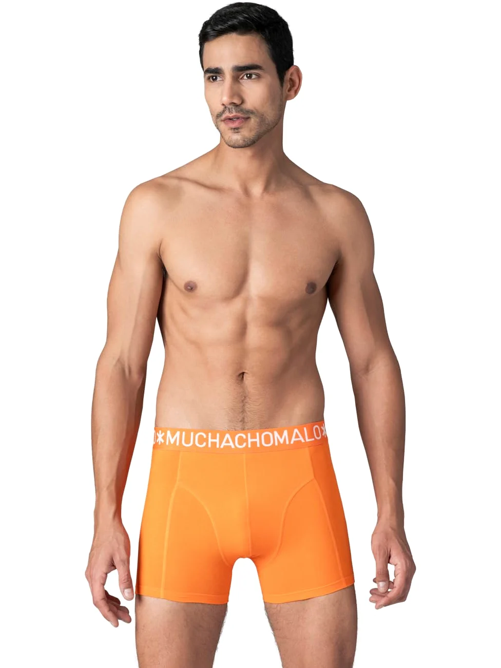 Muchachomalo Calzoncillos para Hombre, Ropa Interior Lisa de Algodón para Hombre, Pack de 4 Unidades, Bóxers Lisos de Corte Clásico con Cintura Elástica
