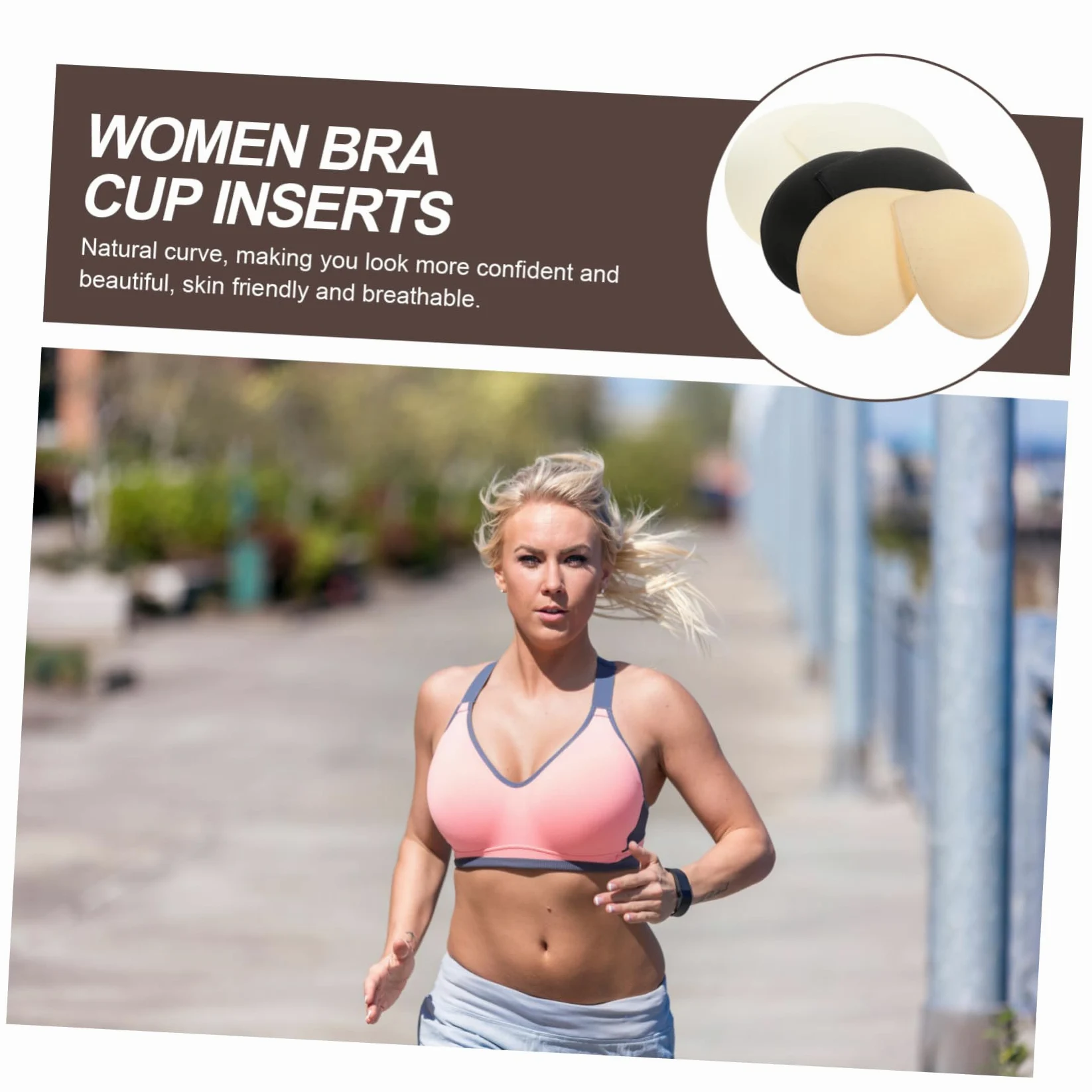 Beaupretty 6pares Almohadillas De Esponja Para Sujetadores De Inserciones Para Sujetadores Deportivos Reutilizables y Lavables Para Bañador y Yoga