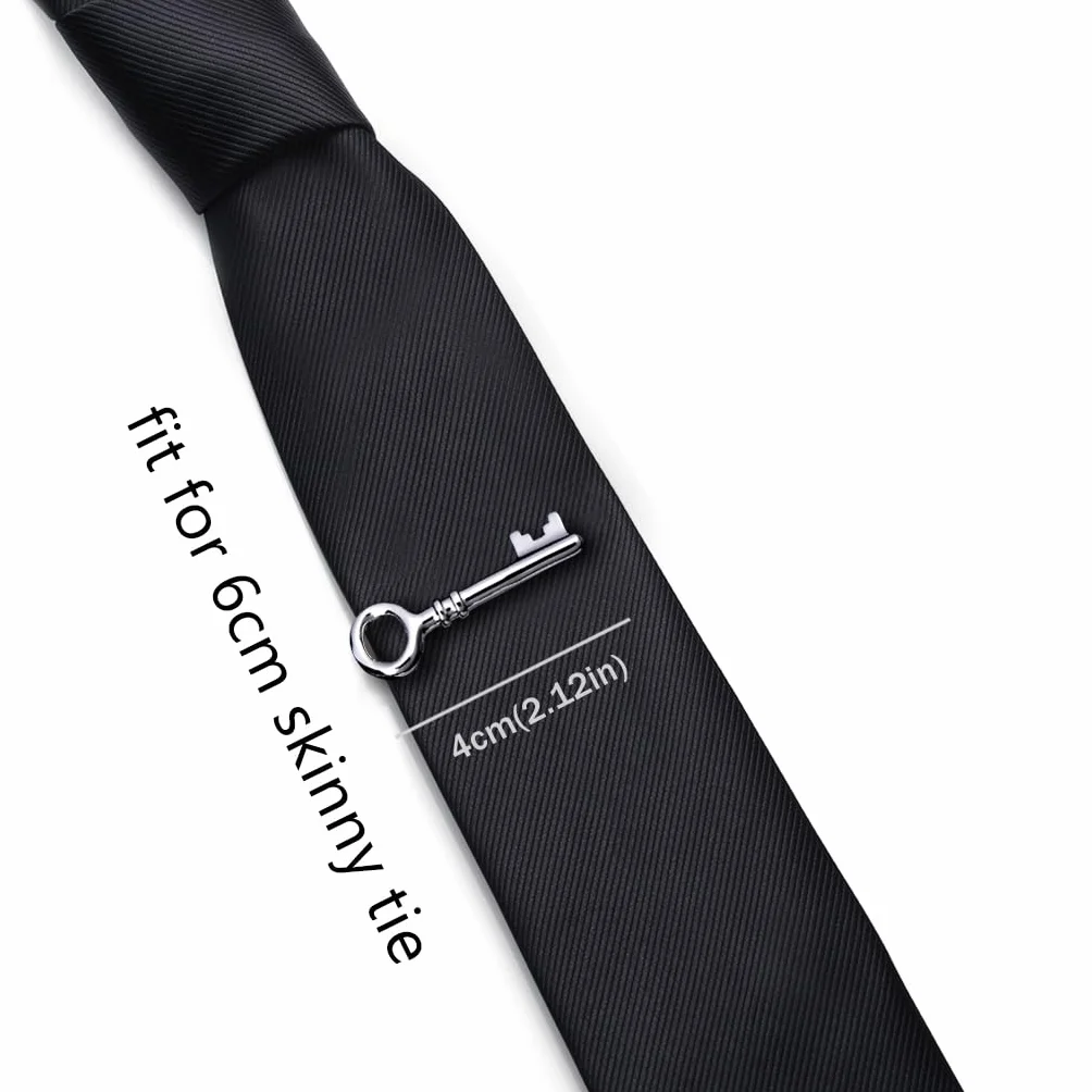 Honey Bear llave key Clip Pasador de corbata Pisacorbatas,para los hombres, corbata de tamaño corbata estrecha flaco, acero inoxidable para el regalo de boda de negocios