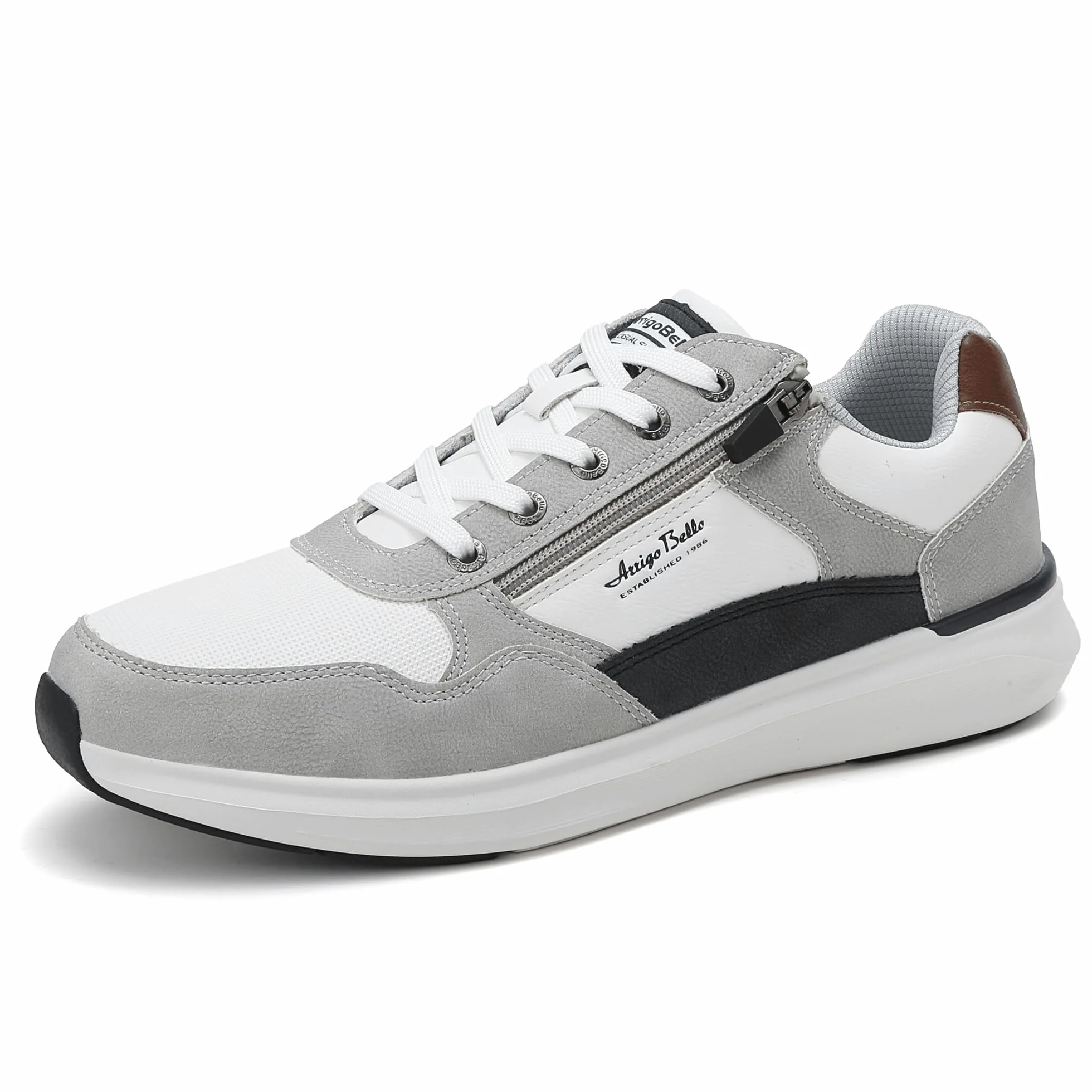 Zapatillas Hombre Zapatos Vestir Casual Sneakers Deportivas | Correr, Gimnasio, Trabajo, Senderismo, Con Cremallera, Transpirables, Antideslizante, Moda