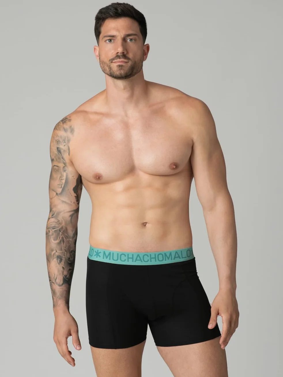 Muchachomalo Calzoncillos para Hombre, Ropa Interior Lisa de Algodón para Hombre, Pack de 4 Unidades, Bóxers Lisos de Corte Clásico con Cintura Elástica