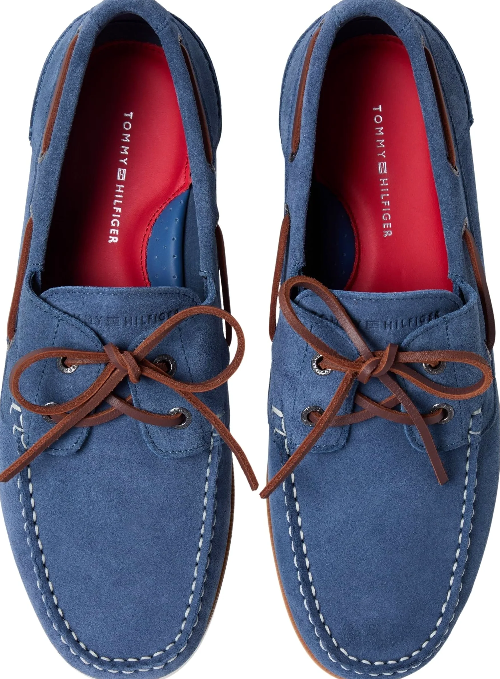 Tommy Hilfiger TH Boat Shoe Core Suede Fm0Fm05387 - Zapatos náuticos para Hombre, Color Azul (mar Egeo), 8