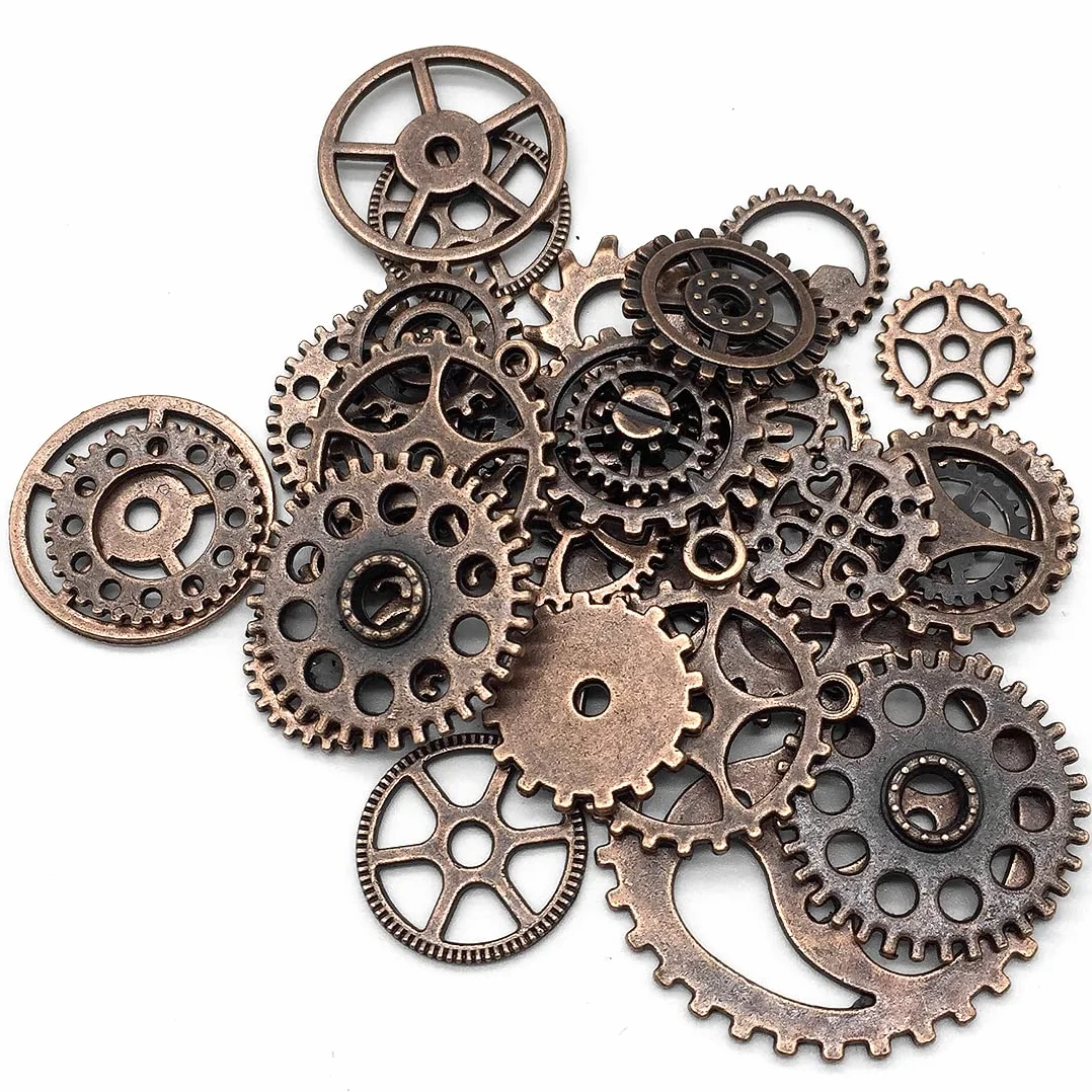 Steampunk Gears Set Colgante de metal para joyería