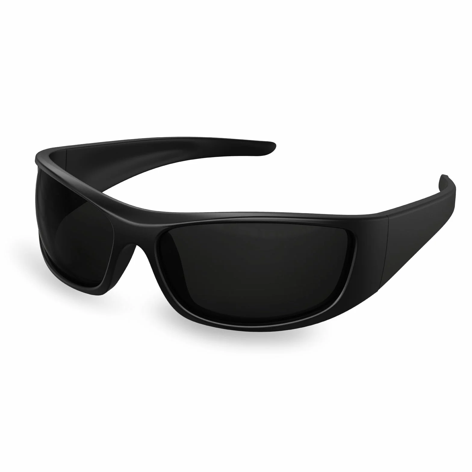 Bloomoak Gafas de sol polarizadas negras UV400 CAT 4 para fotofobia