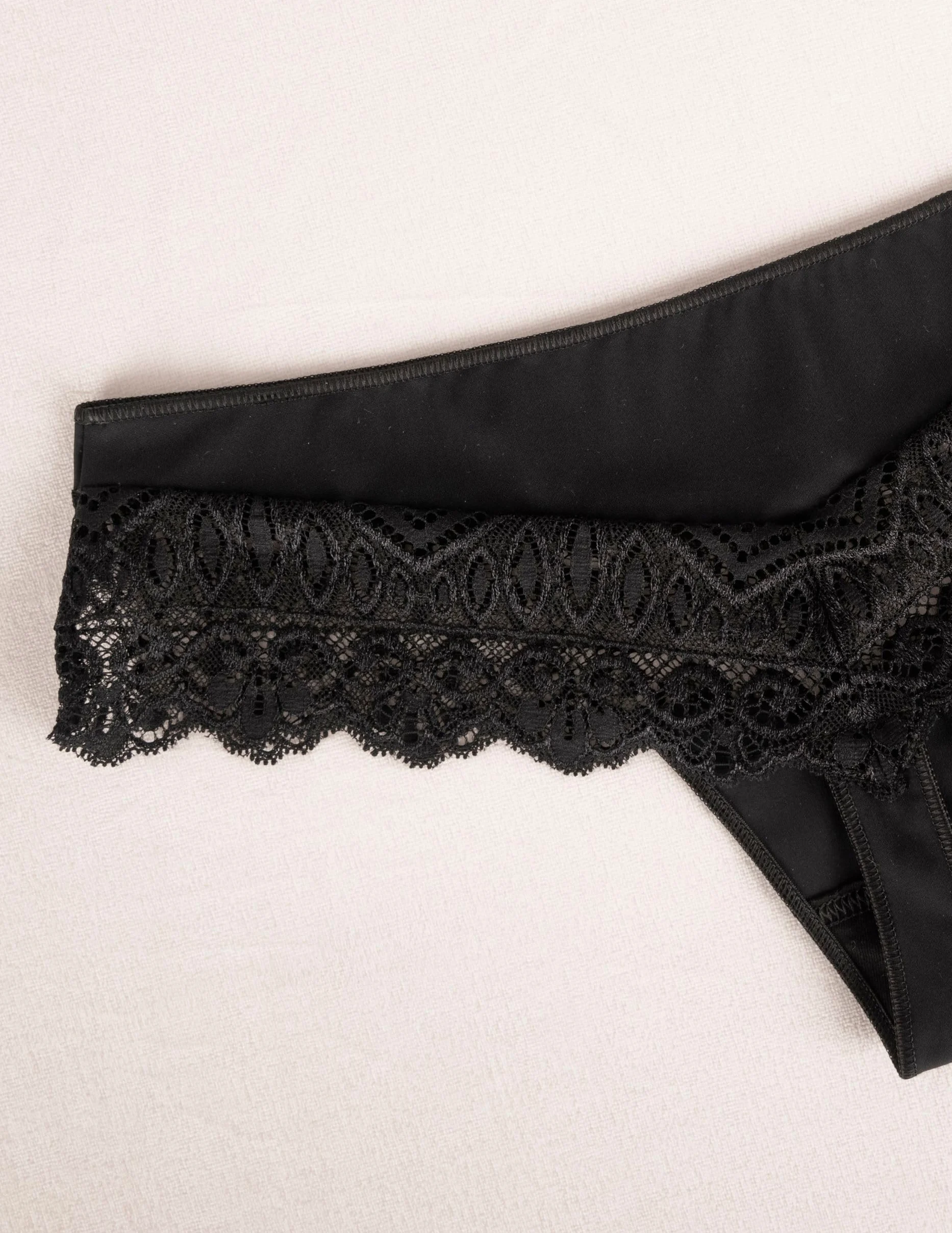 WOLBar Tanga con Encaje para Mujeres WB409