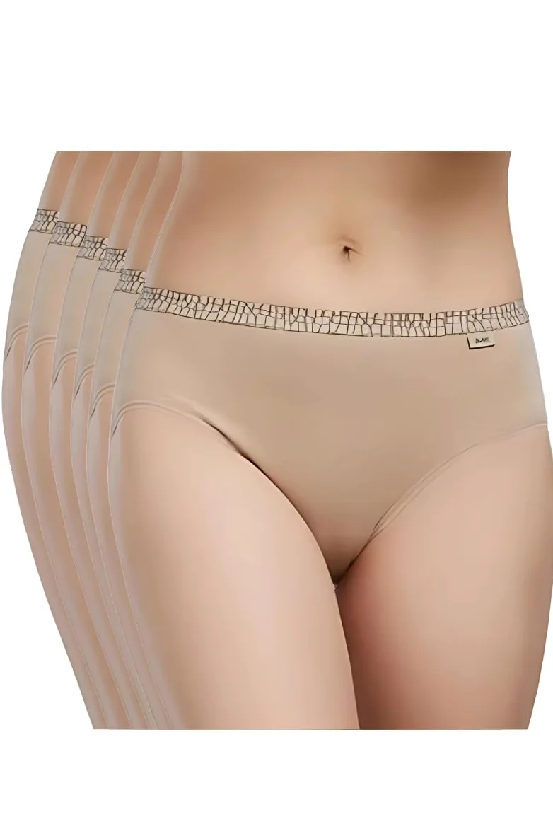 Avet Pack de 6 Bragas 32345 algodón (FR/ES, Letras, L, Regular, Regular, Arena)