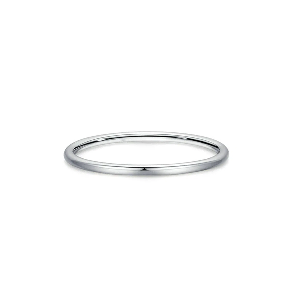 KnSam Anillo de boda de oro blanco Au 375/585/750, anillo de boda, anillo apilable, para parejas, 9 K/14 K/18 K, oro blanco, talla 47-65