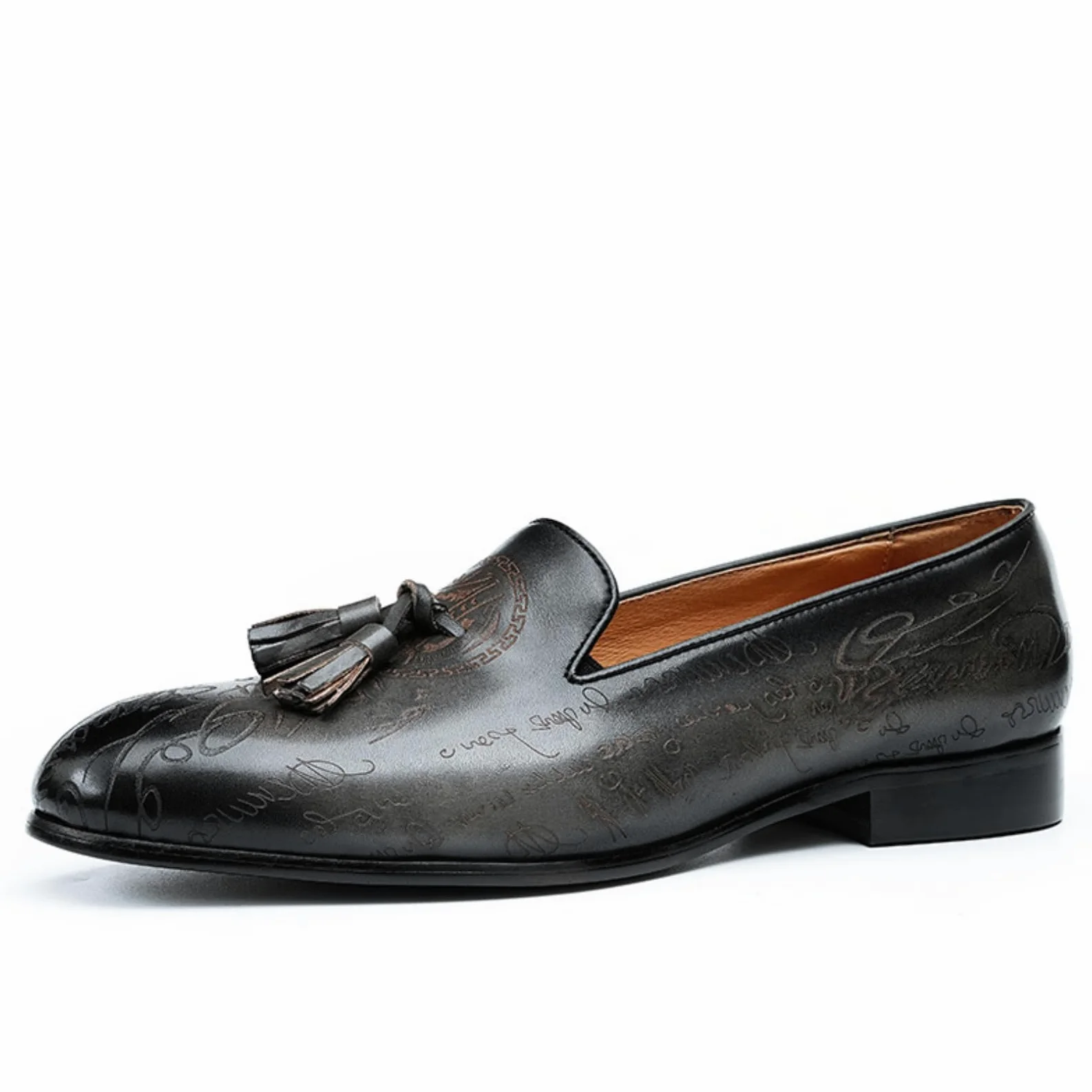 Genérico Mocasines Hombre con Borlas Zapatos Elegantes Formales de Lujo Slip On Calzado Business para Boda Oficina Eventos y Ceremonias
