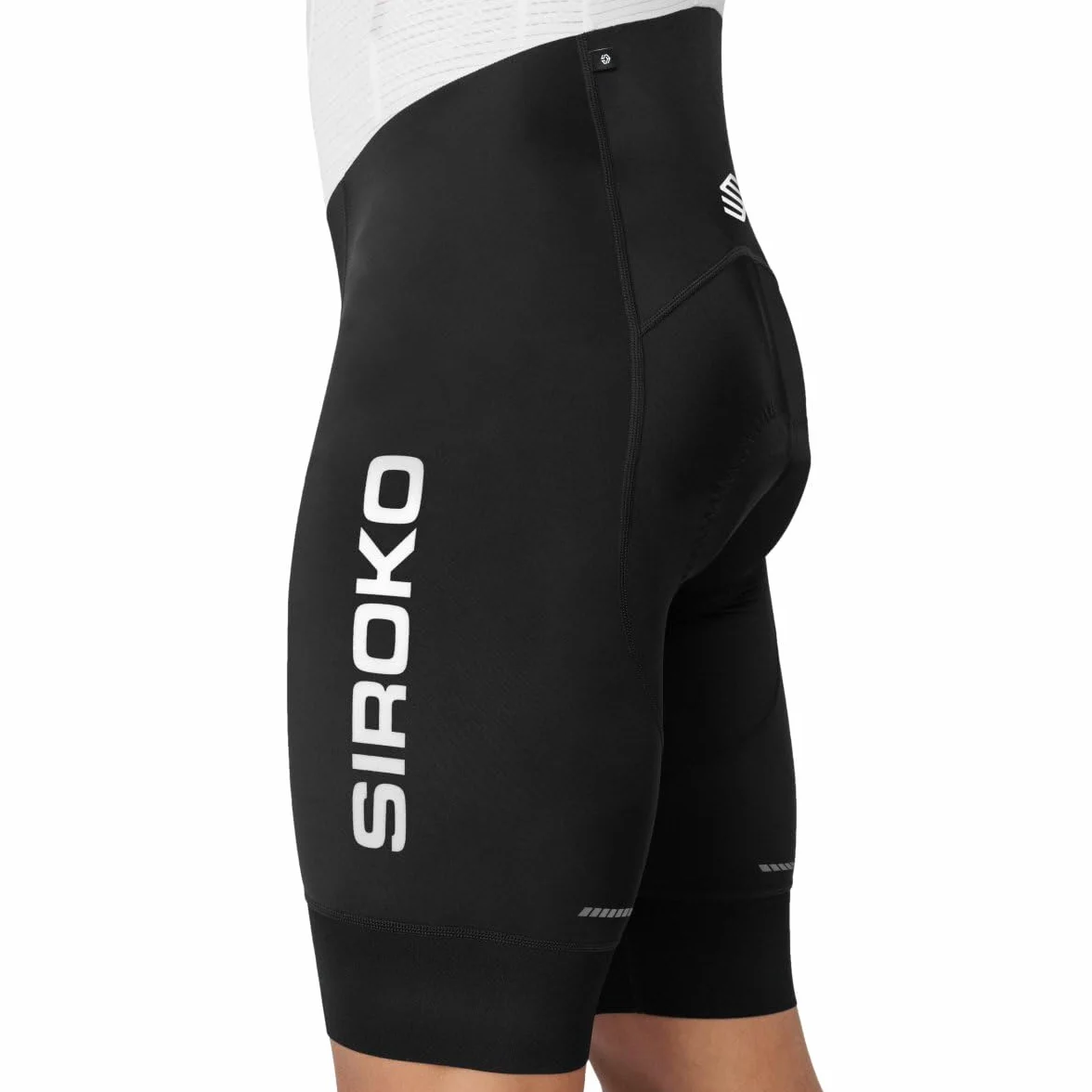 SIROKO - Culotte Ciclismo Mortirolo - XL - Negro/Blanco
