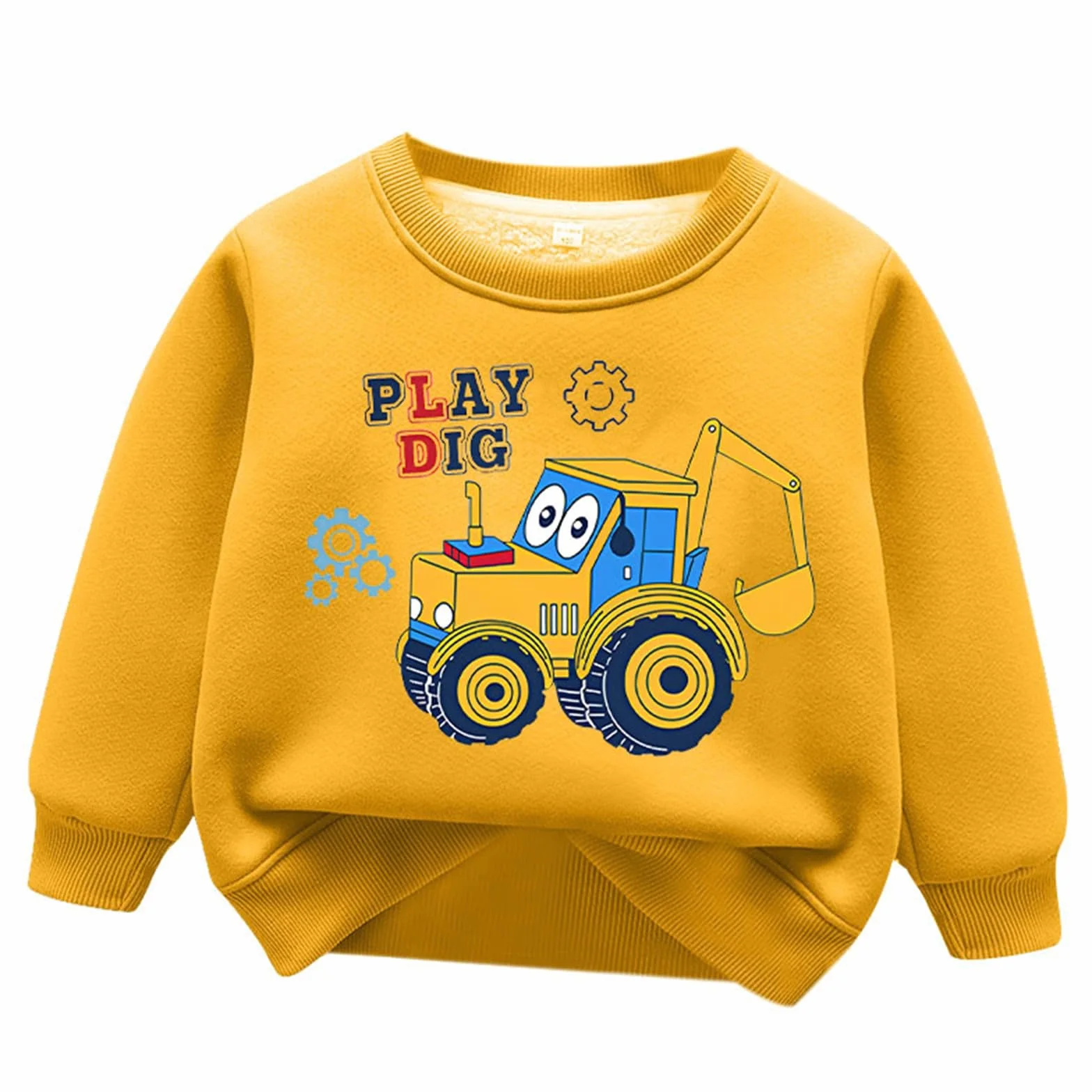 Generisch Pantalones de chándal para niños sudaderas completas con cuello redondo y forro polar para niños, niños y niñas, parte superior gruesa y cálida ropa bebé niño 86