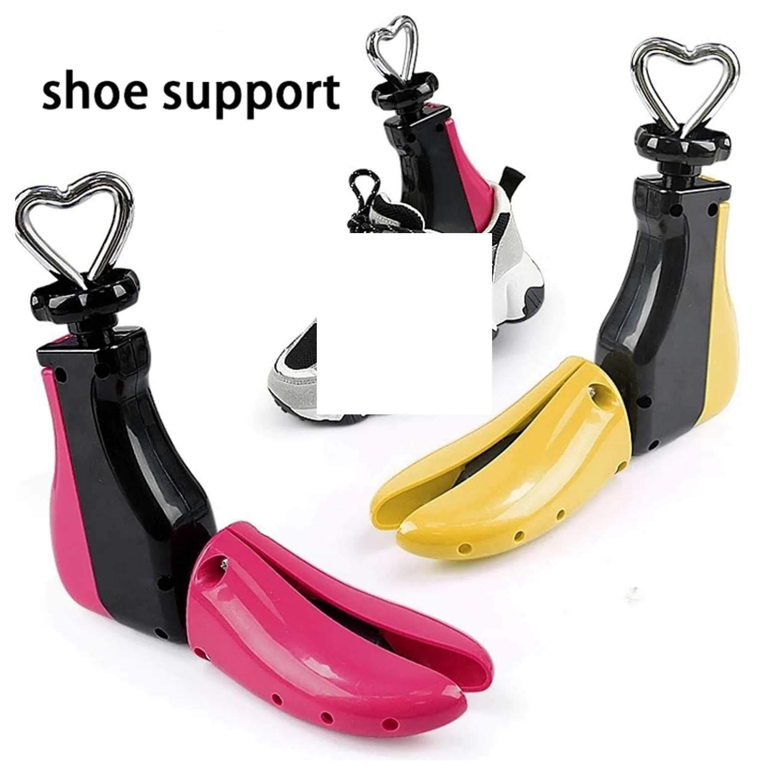 Expansor Zapatos 2 ensanchadores de Zapatos | Ancho de longitud ajustable for botas Zapatillas de deporte(EU40-47-Yellow)