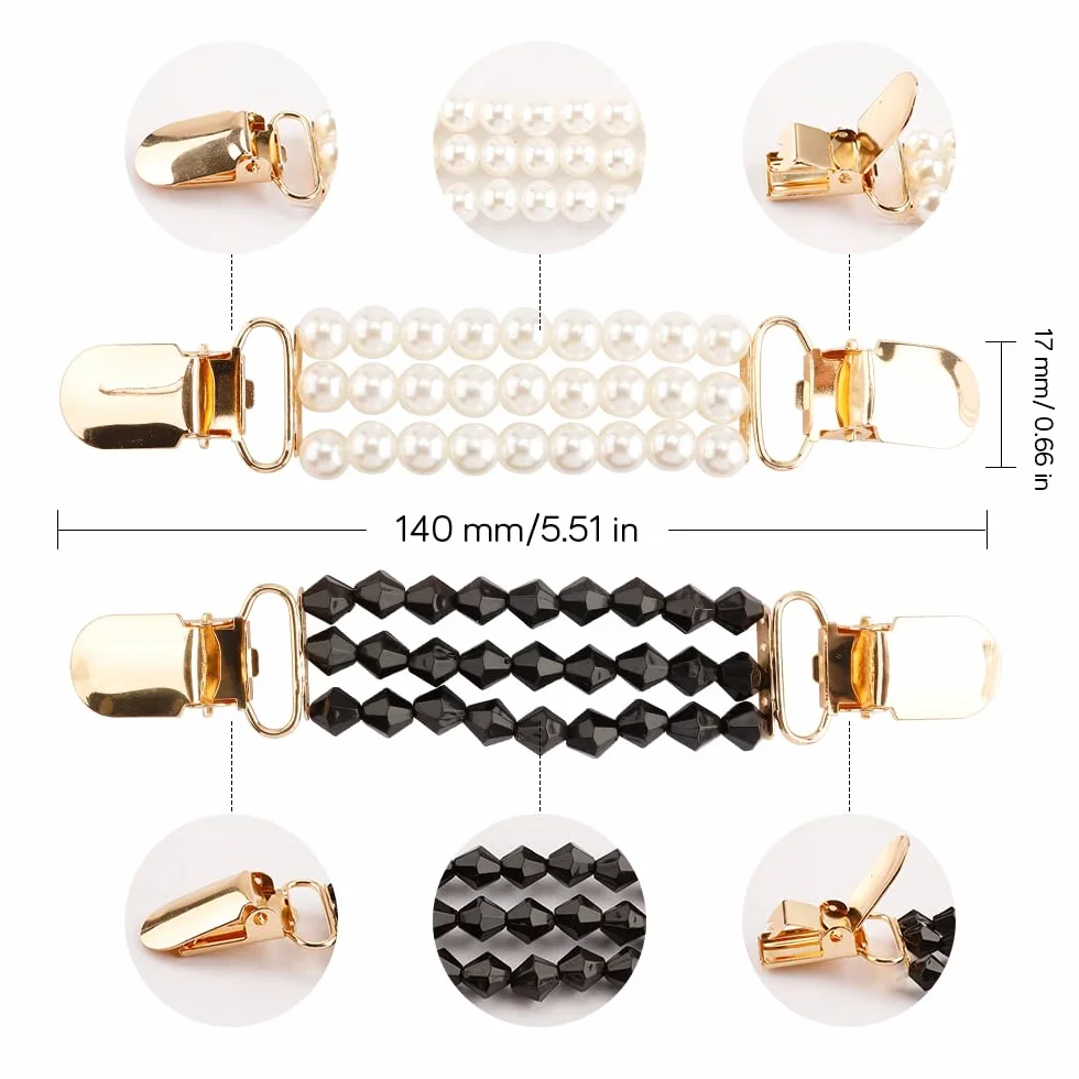 Clips de vestir, 2 clips de cincha, clips de camisa, clips de chal para mujer, clip de cintura para ropa