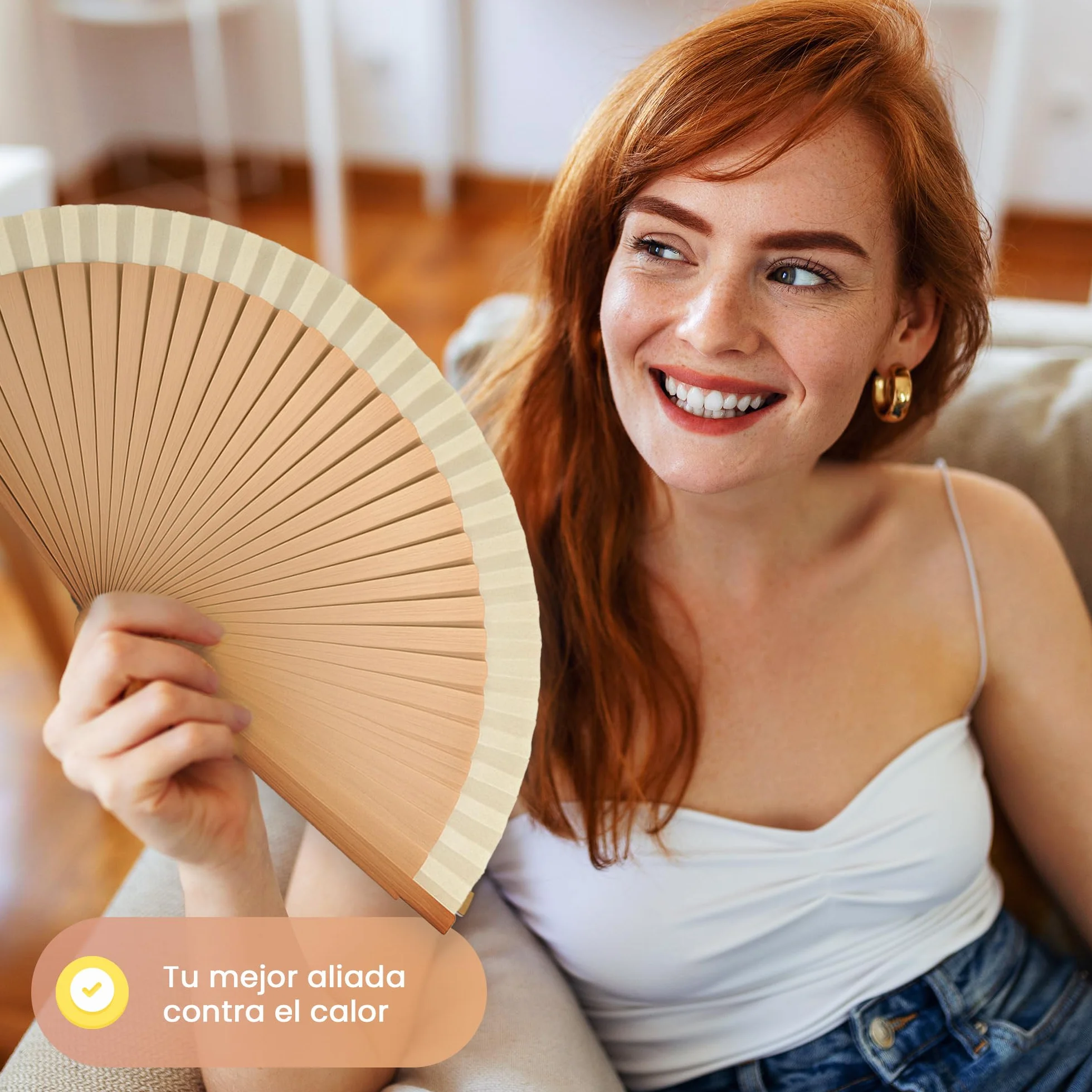 Abanicos de madera original españoles pequeño para bodas hombre y mujer