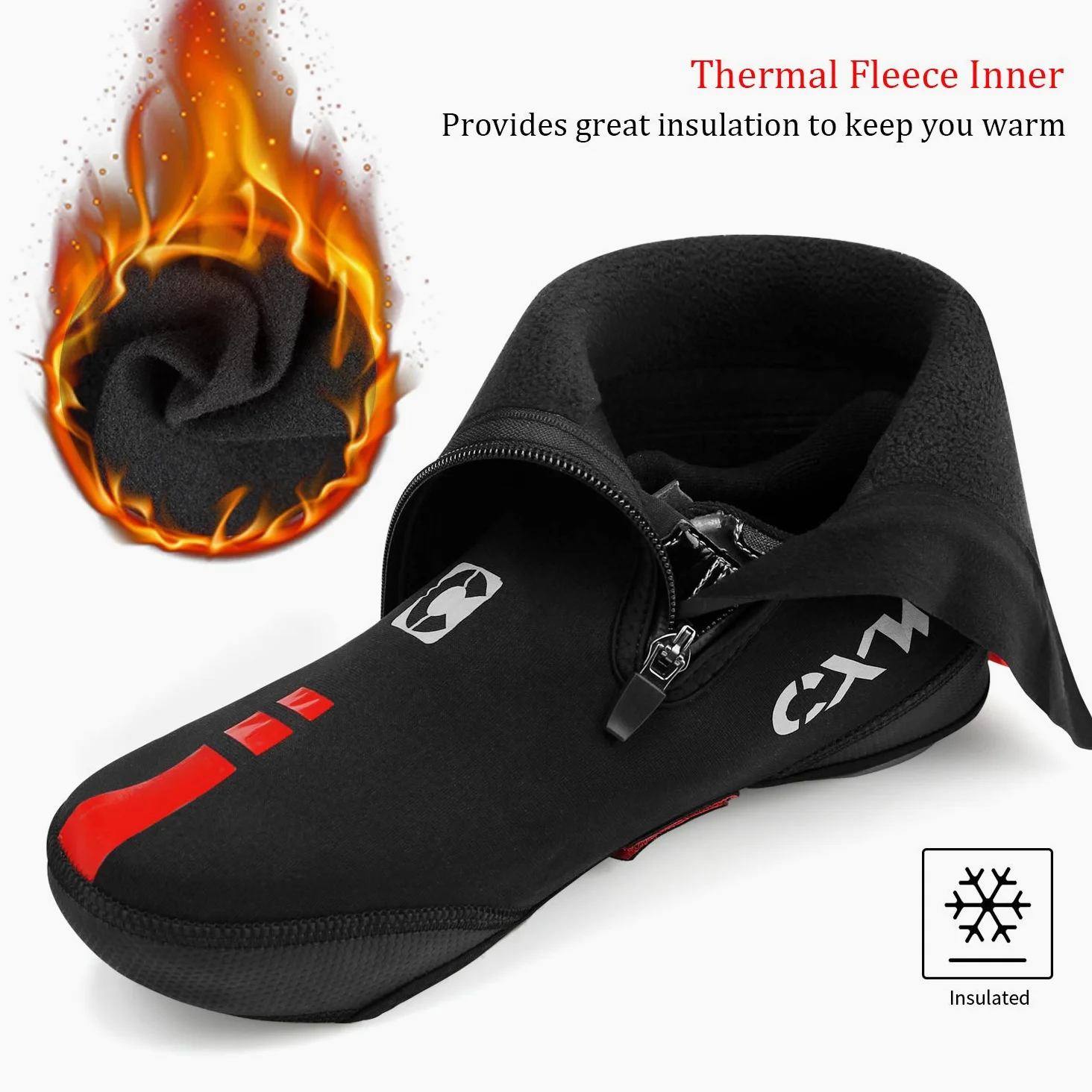 CXWXC Cubiertas para Zapatos de Ciclismo de Neopreno, Impermeables, térmicas de Invierno, térmicas y cálidas, para Hombres y Mujeres, Botas de Bicicleta de montaña