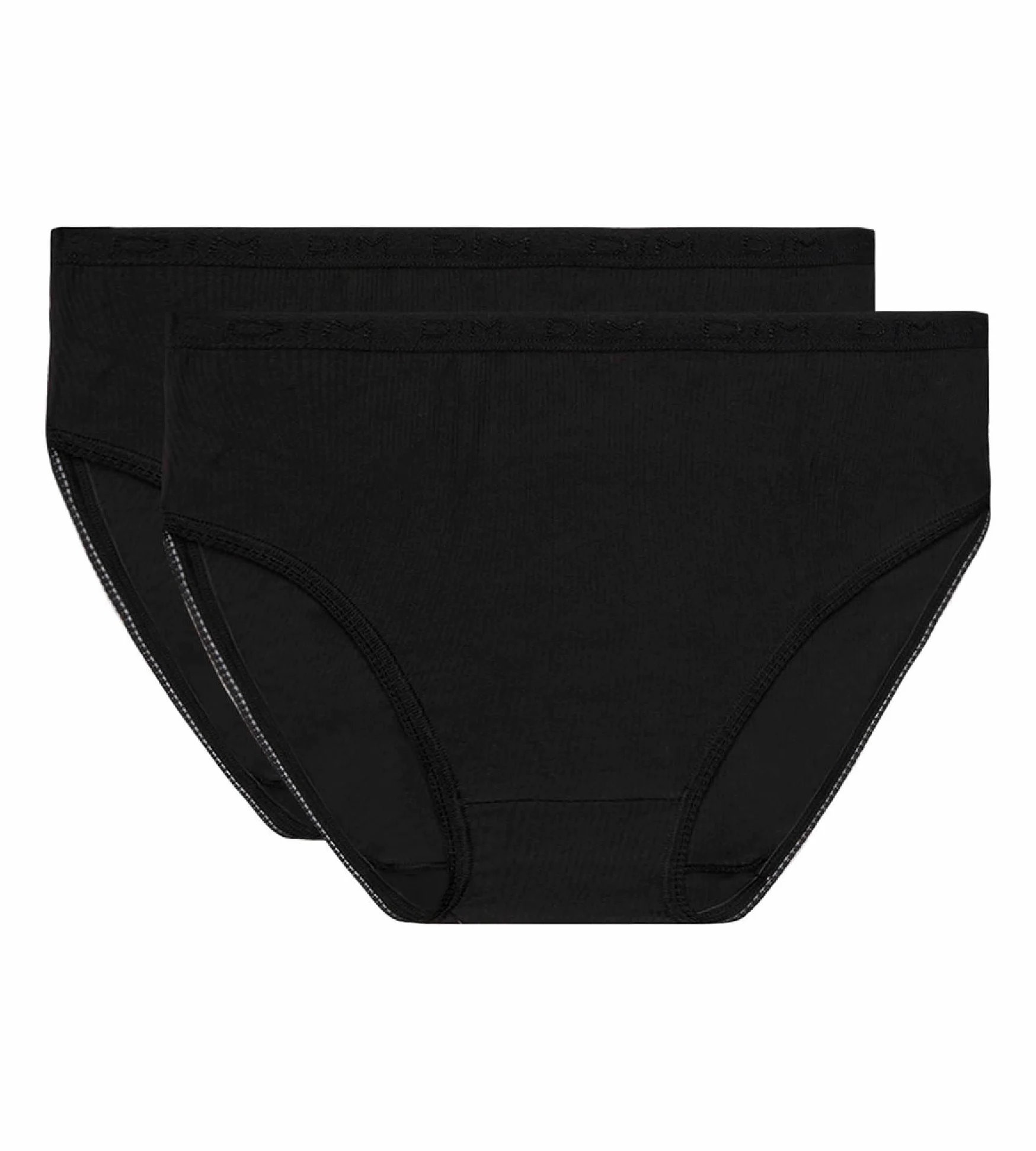 Dim Lote De 2 Slips para Mujer De Puro Algodón Y Talle Alto Mujer x2