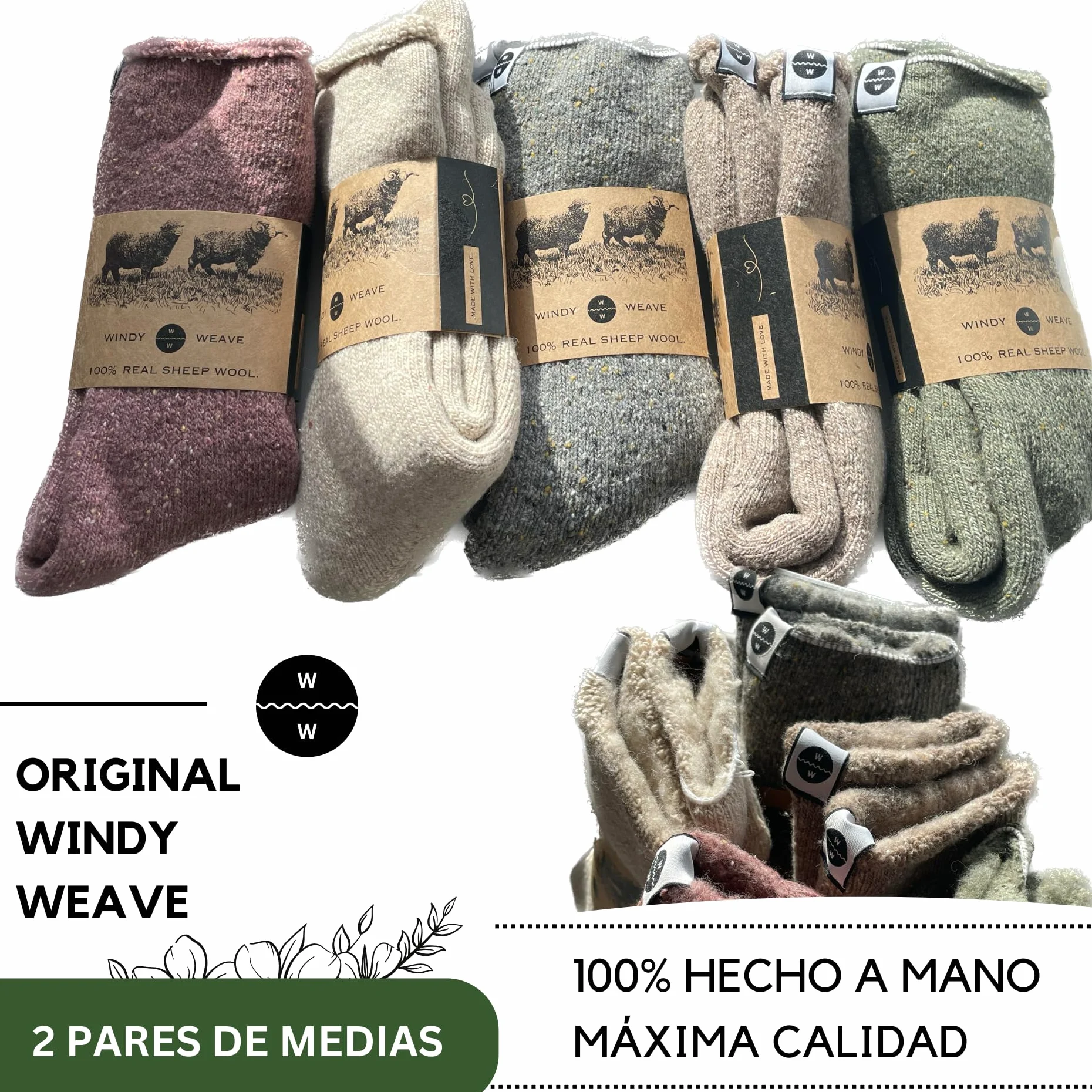 Calcetines suaves de lana (100% lana de oveja genuina) I Calcetines cálidos térmicos calcetines cálidos calcetines coloridos cómodos calcetines de hombre calcetines largos medias de mujer