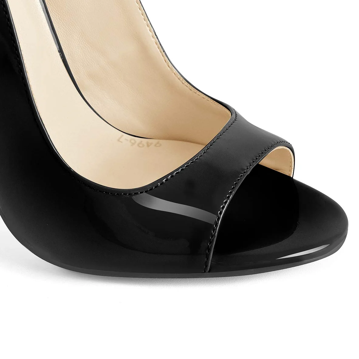 Sandalias de tacón alto con hebilla lacada para mujer