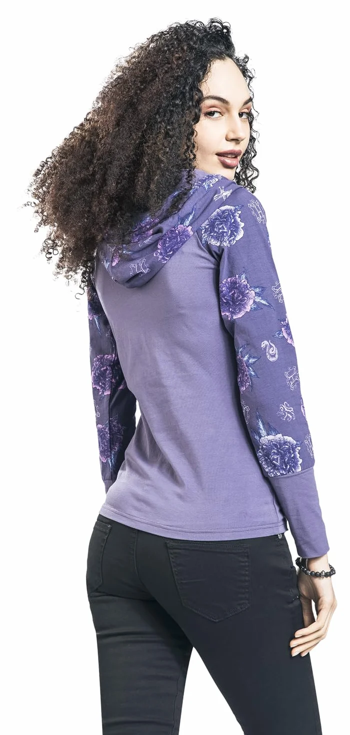 Harry Potter Escudo de Hogwarts Sudadera con Capucha Lila Mujer