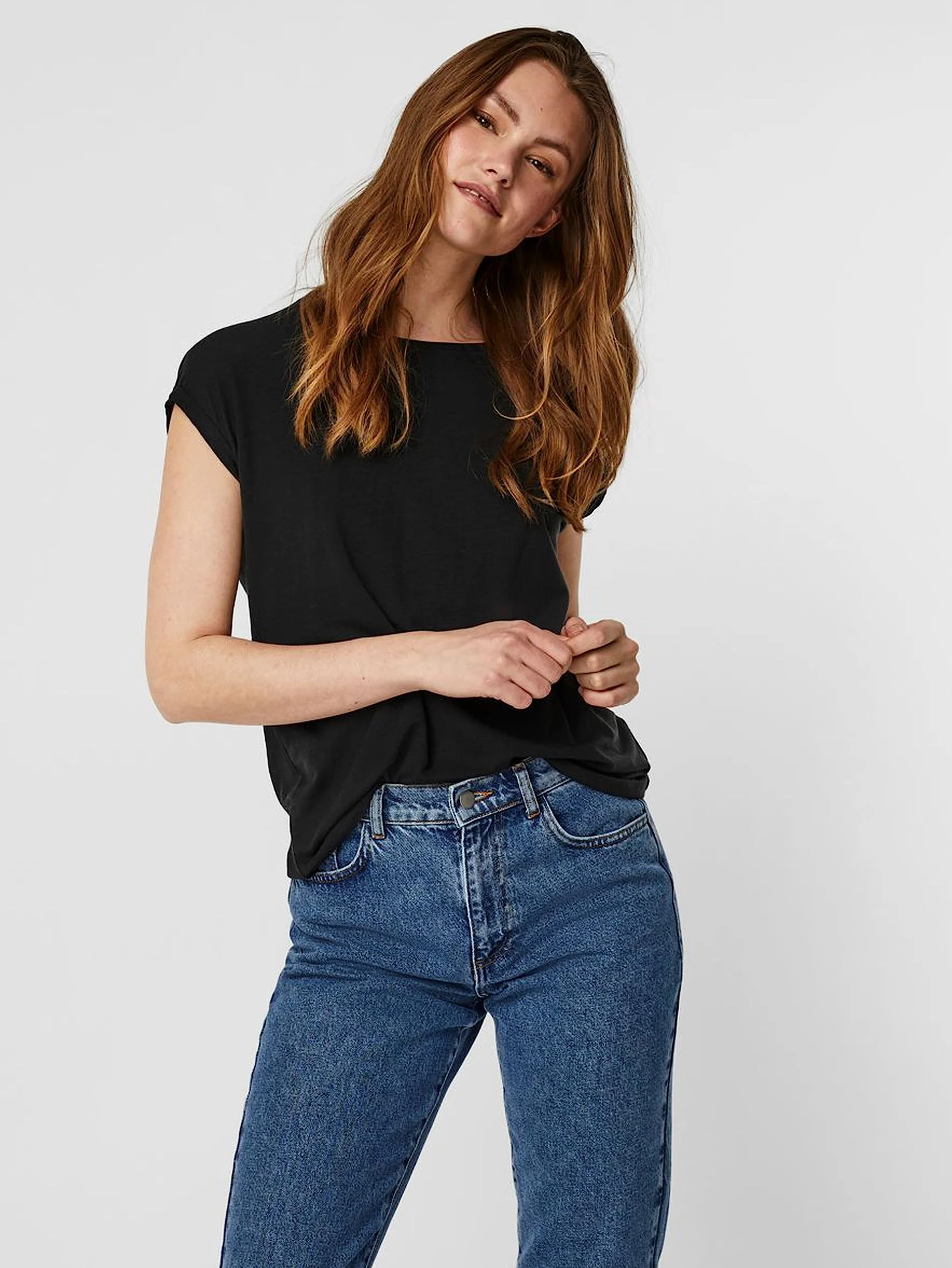 Vero Moda Vmava Plain SS Camiseta Mujer (Pack de 5)