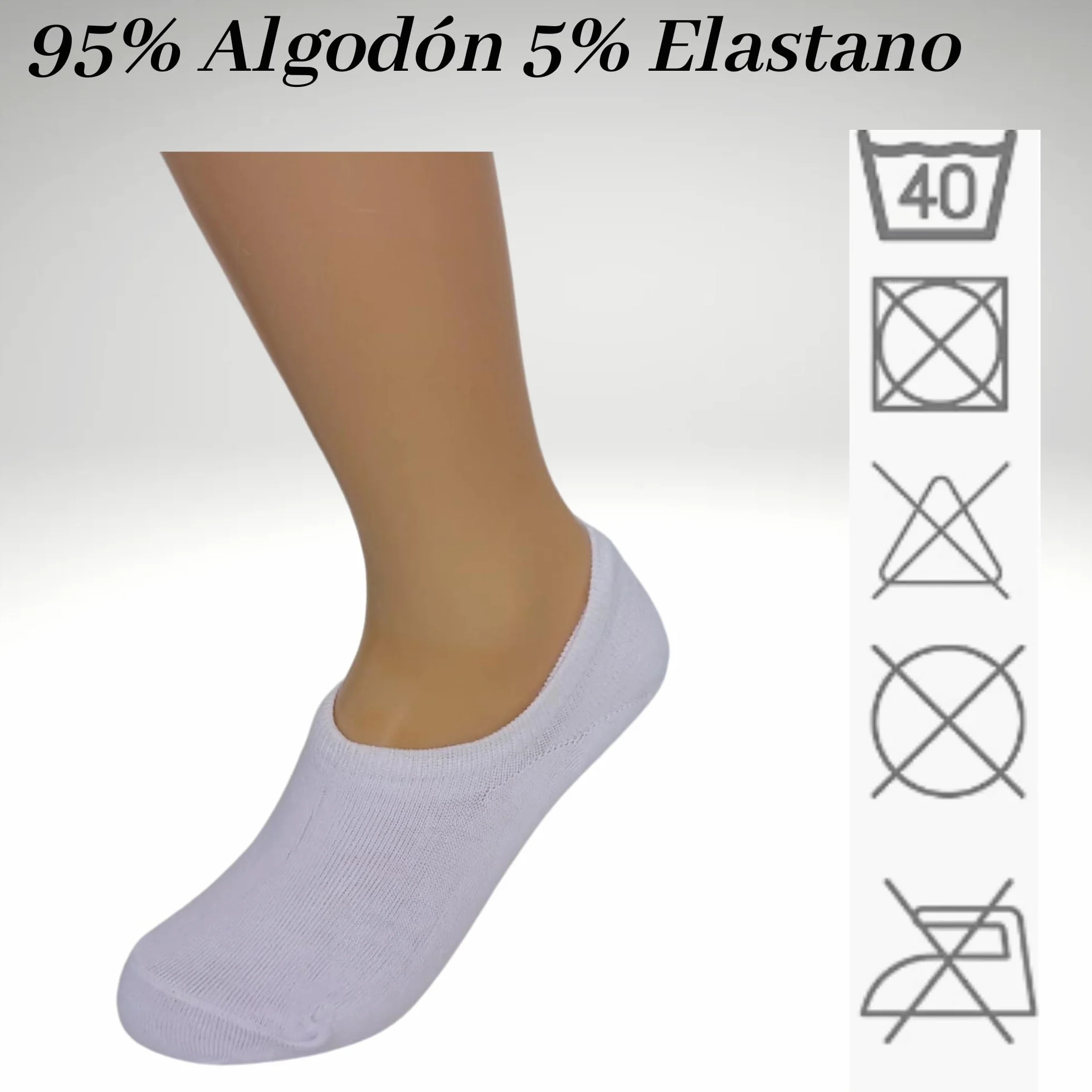 Calcetines invisibles niño niña algodón cortos transpirables antideslizantes silicona