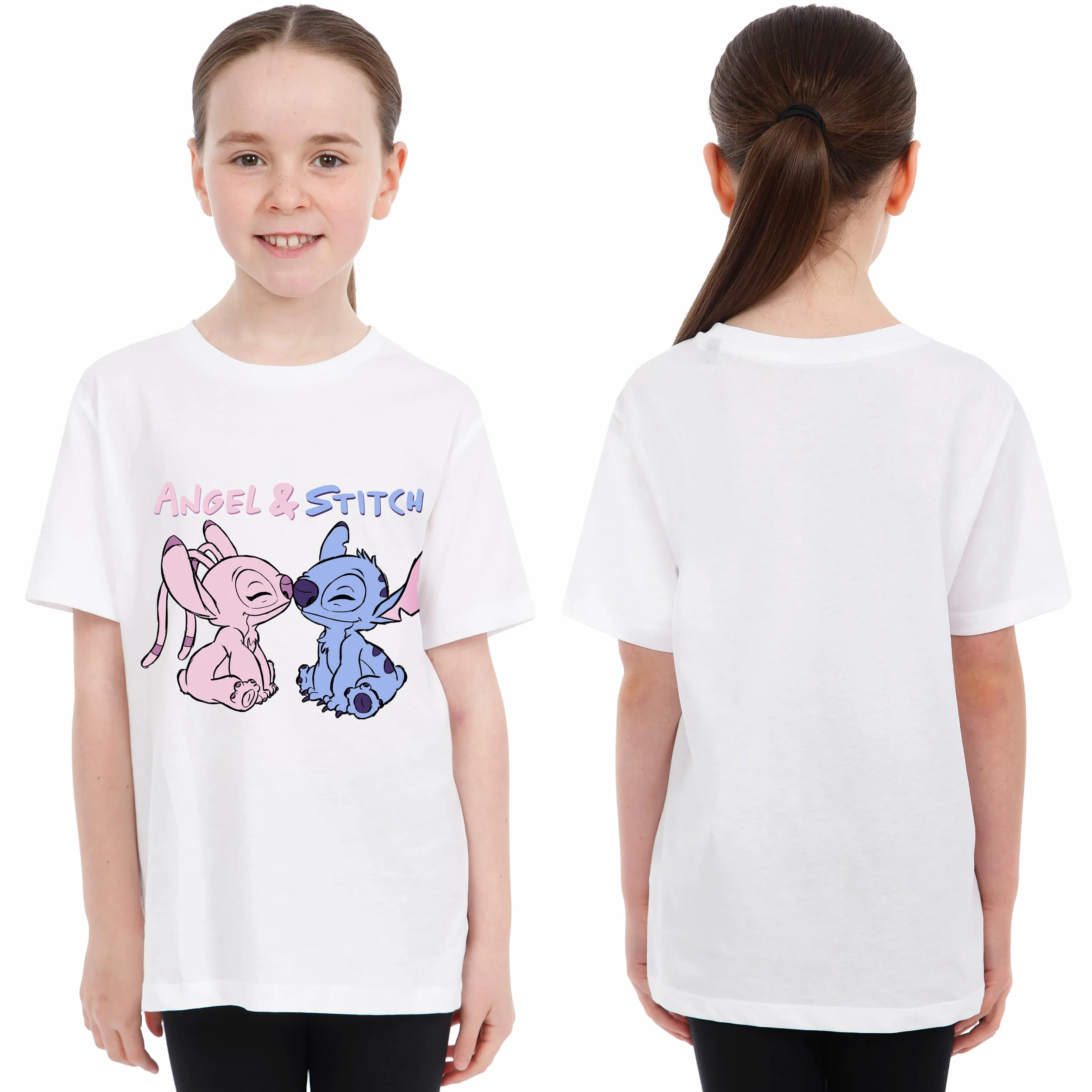 Disney Camiseta Stitch Niña | Camiseta Manga Corta Niña Paquete De 2