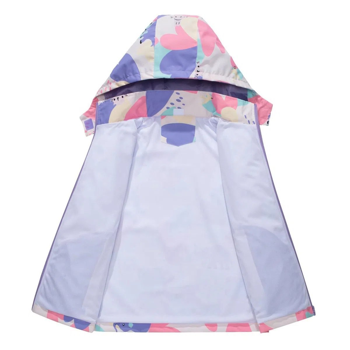 Genérico Poncho Impermeable NiñO,Chaqueta Cortavientos para NiñAs con Capucha Desmontable Ligera Y CóModa Ideal para El Colegio para OtoñO E Invierno
