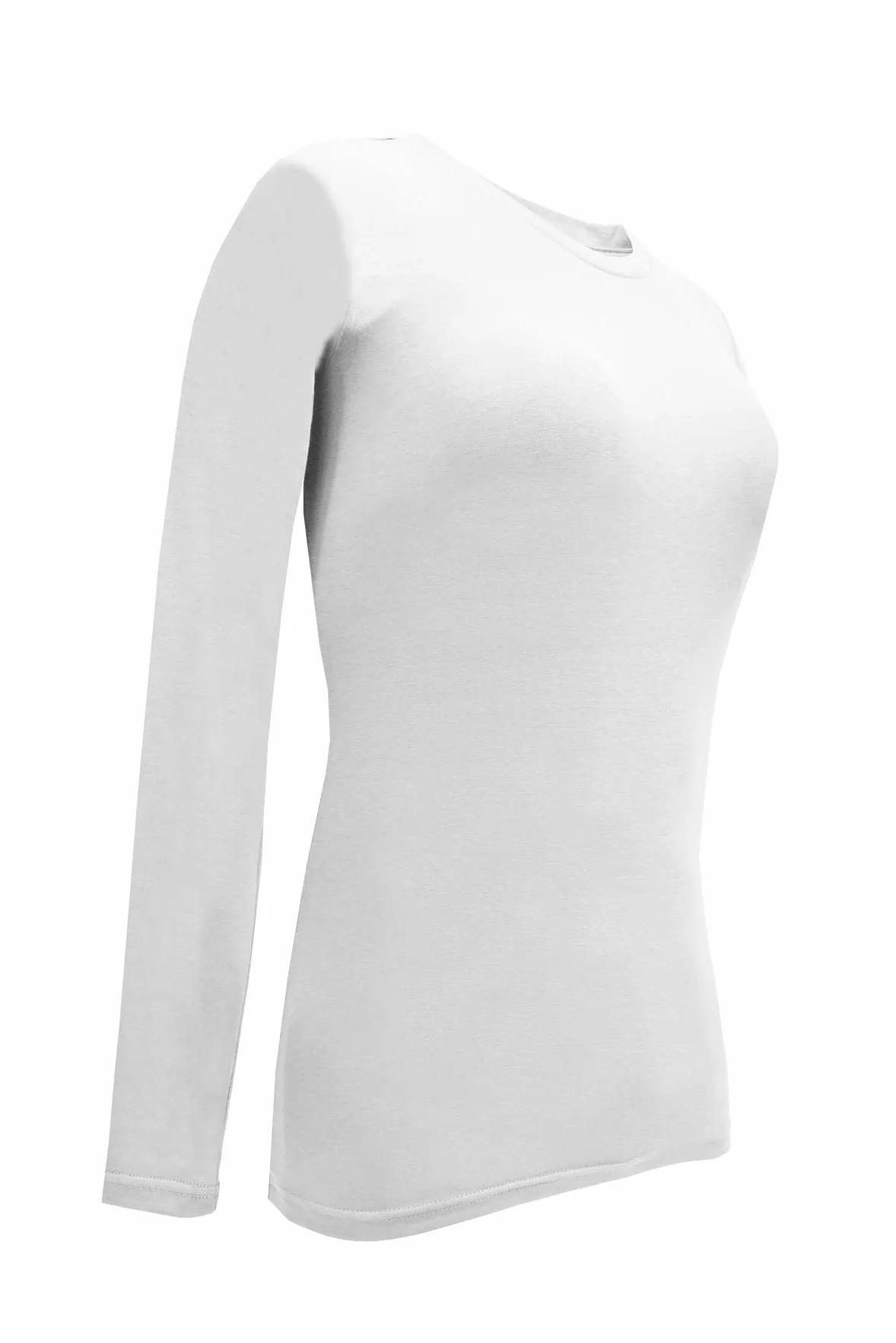 Natural Uniforms Camiseta elástica de manga larga para mujer, paquete de 5 unidades