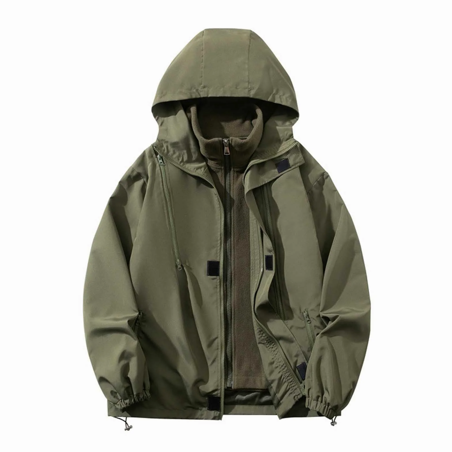 Chubasquero para hombre, cortavientos, ligero, impermeable, plegable, para bicicleta, cortavientos, chaqueta funcional, chaqueta de senderismo, chaqueta para todo tipo de climas, camping y