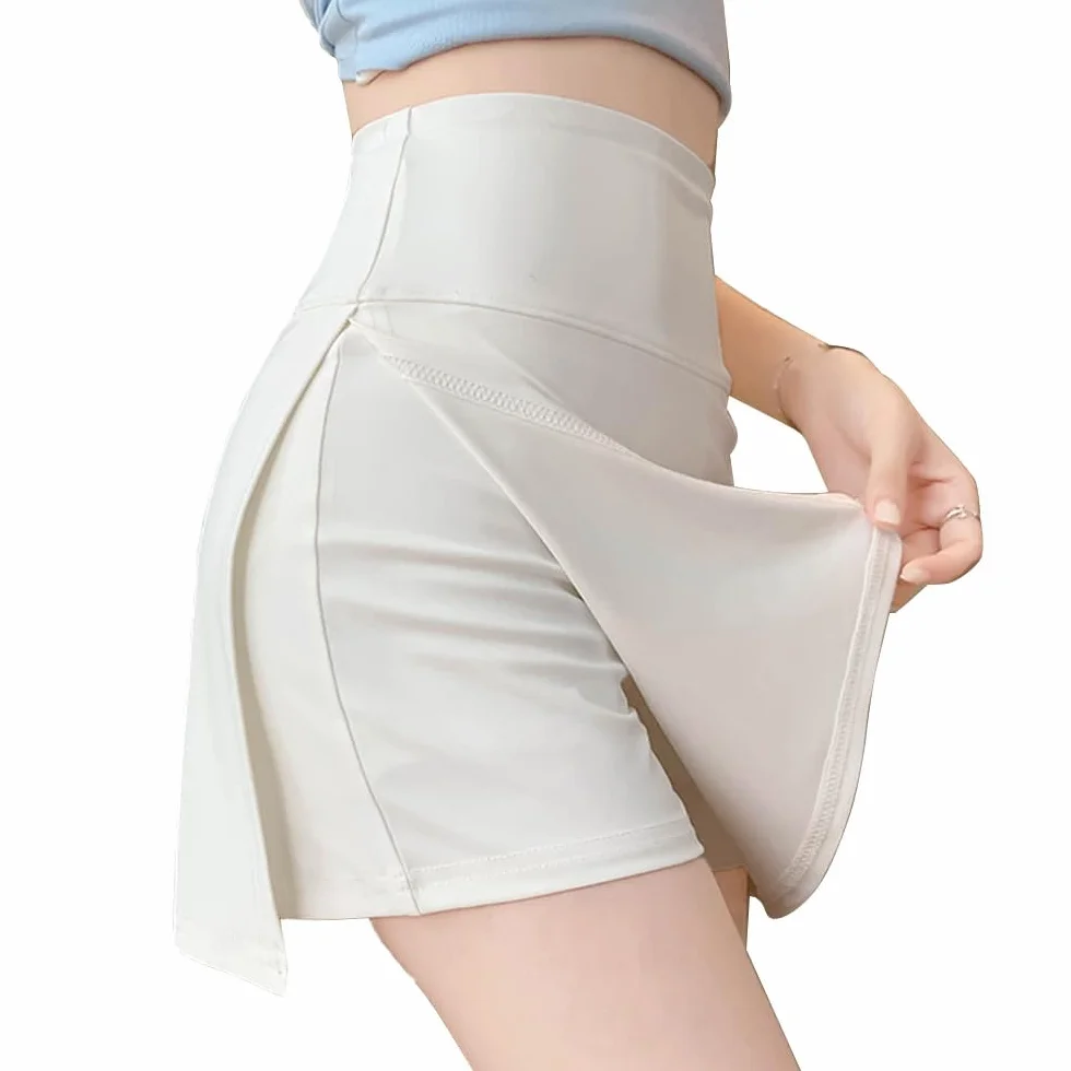 Faldas Mujer Verano de Tenis Deportiva Transpirable 2 en 1 con Bolsillo y Pantalones Cortos Falda Golf Adecuado Yoga Fitness Gym Tenis al Aire Libre
