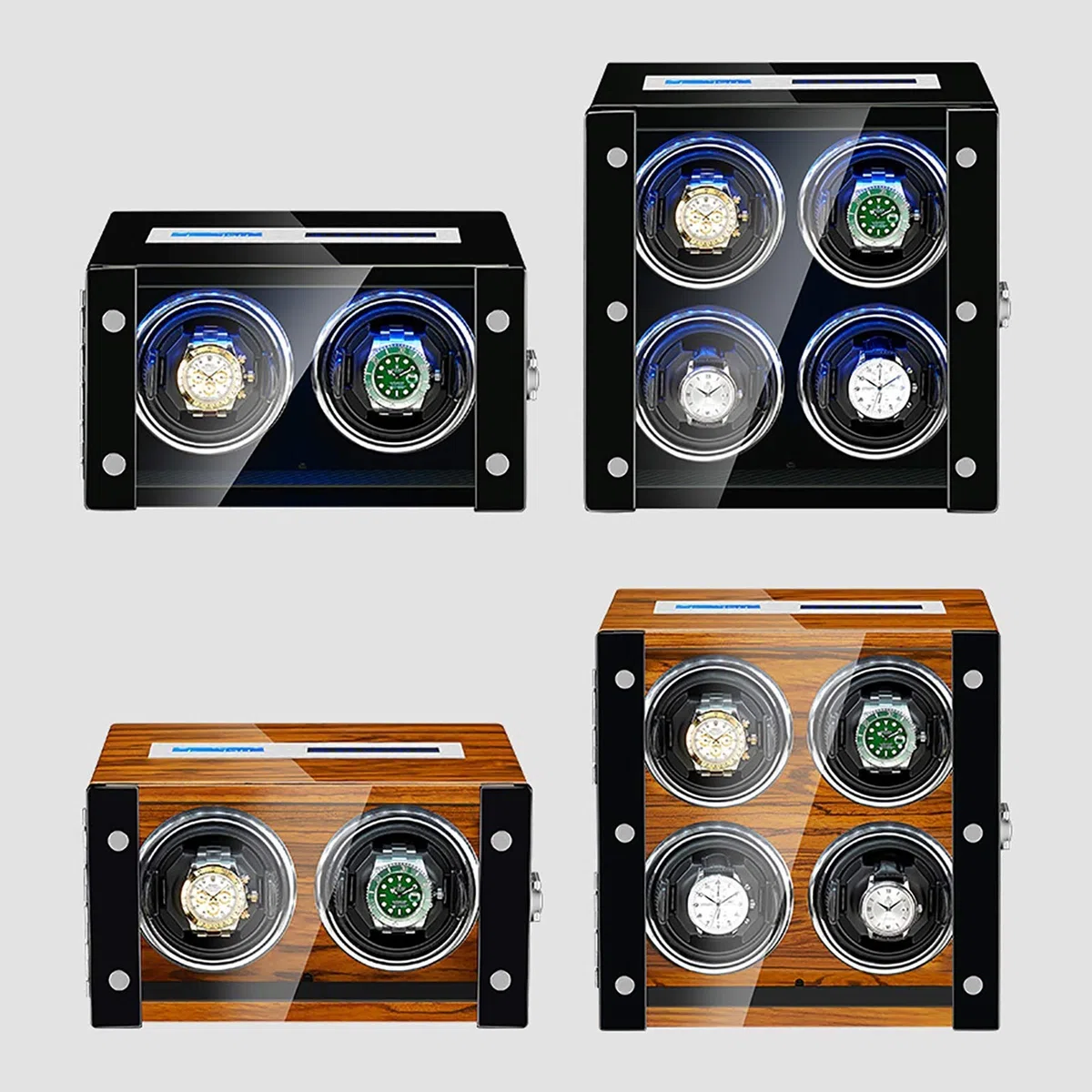 Agitador de Reloj Inteligente, Reloj mecánico antimagnético, Dispositivo de Cuerda automática, enrollador de Reloj con Pantalla táctil (Caja de presentación de Reloj)