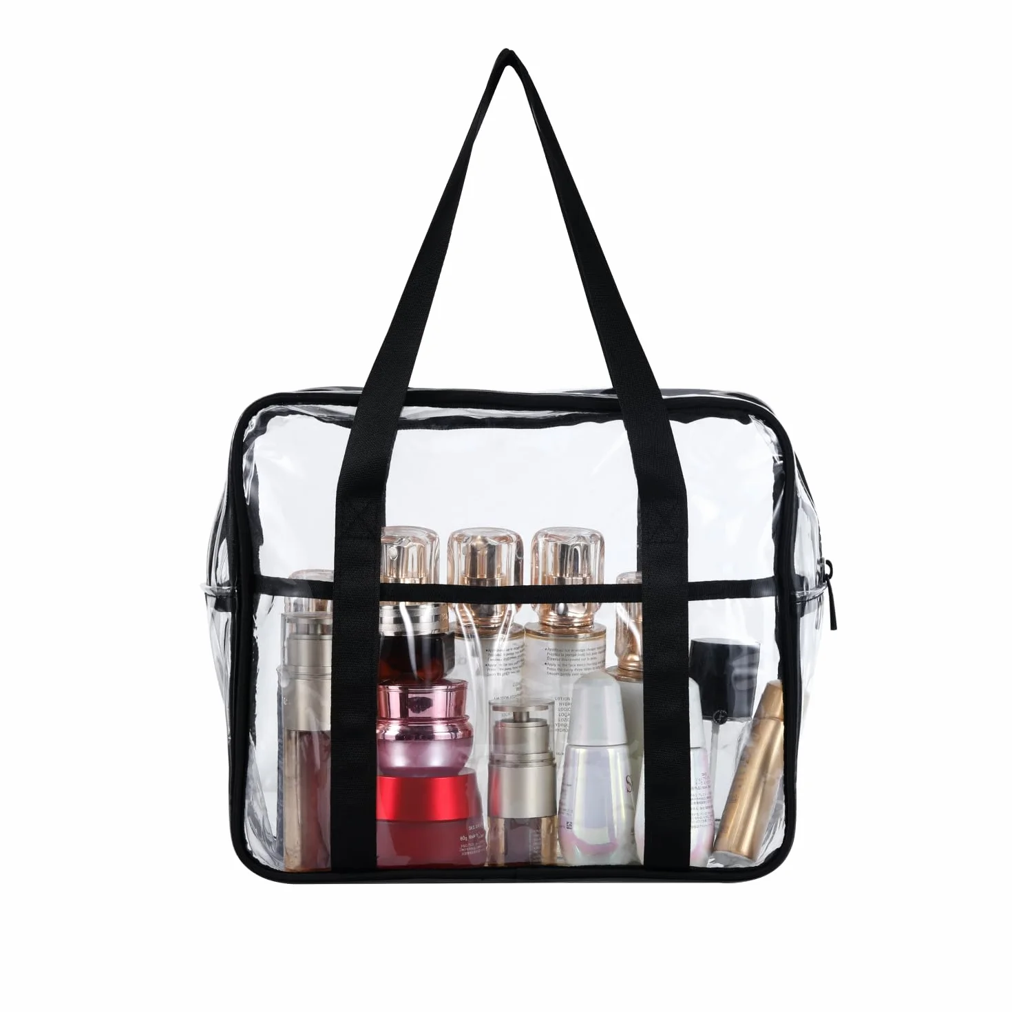 Bolsa Tote Transparente Aprobada para el Estadio, Bolsa de Aseo, Correa para el Hombro, Impermeable para Mujer y Hombre