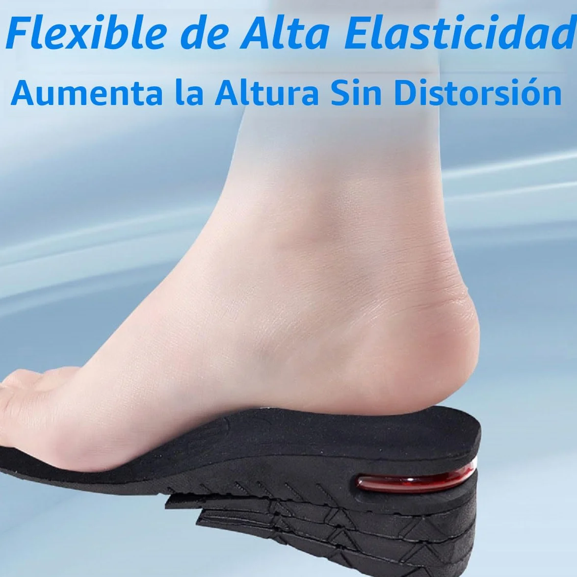Plantillas Altura Hombre Mujer 3-7.5cm Alzas Zapatos Cojín Aire Talón Ajustable