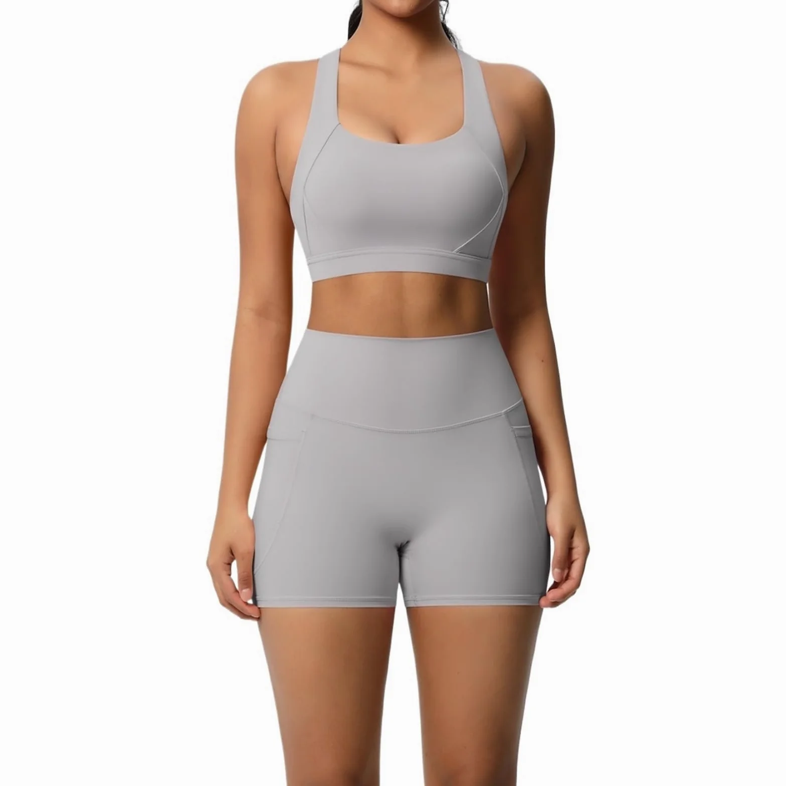 Conjunto Deportivo Mujer Ropa deportiva de 2 piezas con conjunto Yoga embolsado, ropa gimnasio, trajes, sujetador deportivo, mallas