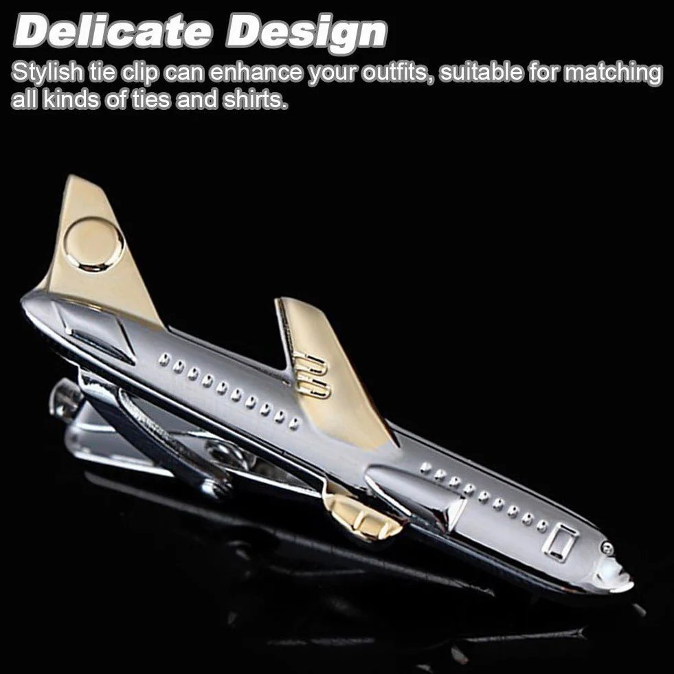 Pinza De Corbata para Hombre, Pinza De Corbata De Avión, Novedosa, Pinza De Corbata De Avión, Regalo para Aniversario De Boda, Negocios