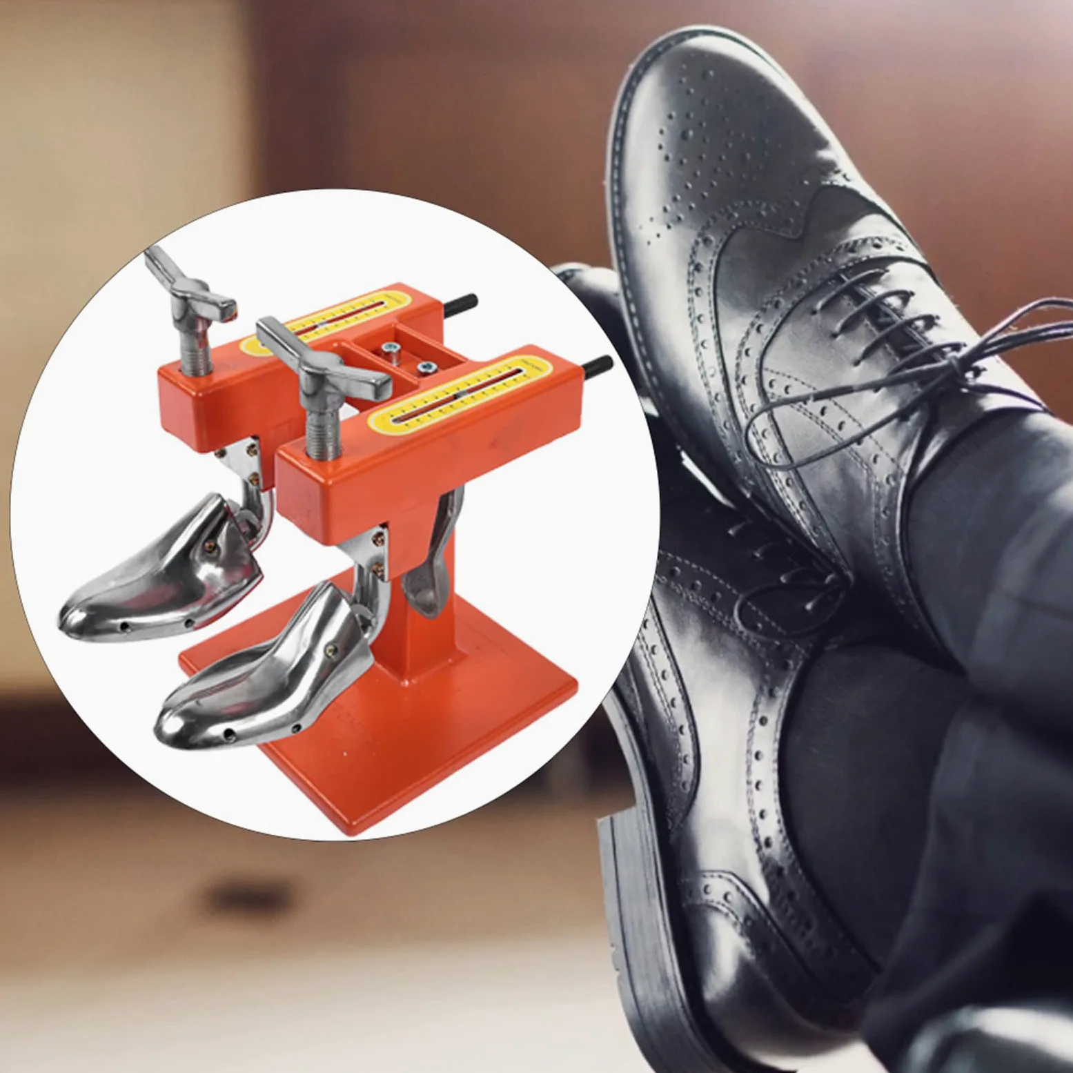 Changor Ensanchador de Zapatos Unidireccional, Herramienta de Expansión Ajustable para un Ajuste Cómodo, Incluye 4 Pares de Hormas para Hombres, Mujeres y Niños
