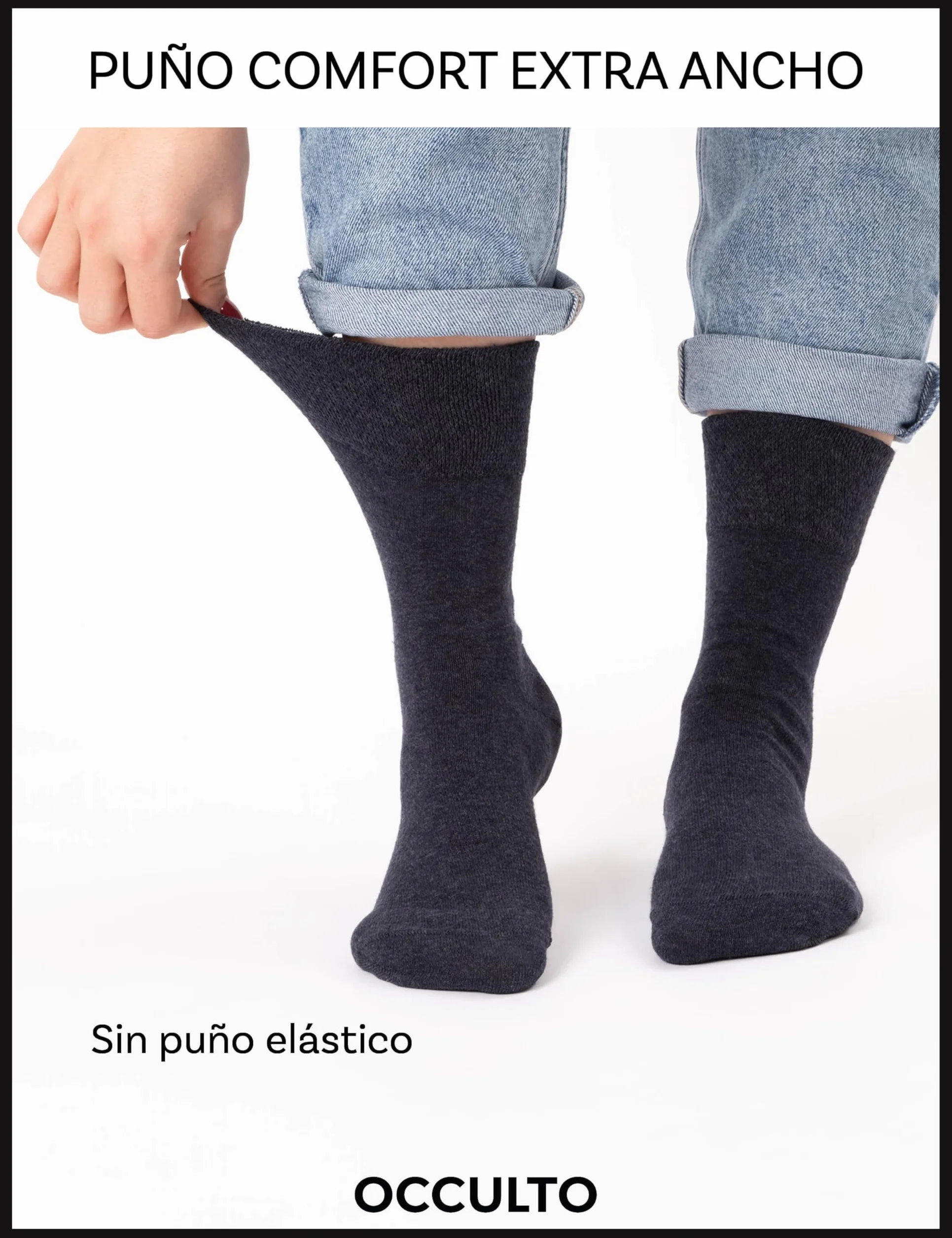 Occulto calcetines diabeticos hombre & mujer pack de 10 (modelo Goetz), calcetines sin costura sin goma