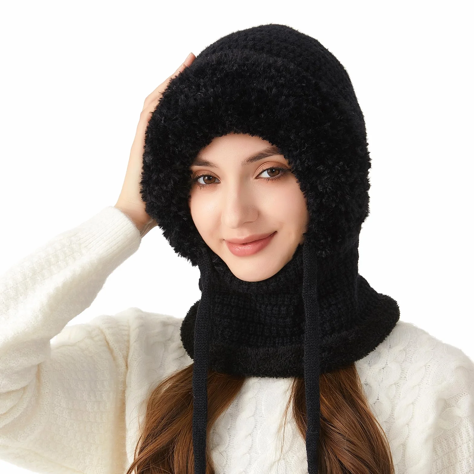 TAGVO Pasamontañas Invierno para Mujer, Pasamontañas Termico Capucha Polar Balaclava Multifuncional para Clima Frío Esquí al Aire Libre Montaña Senderismo