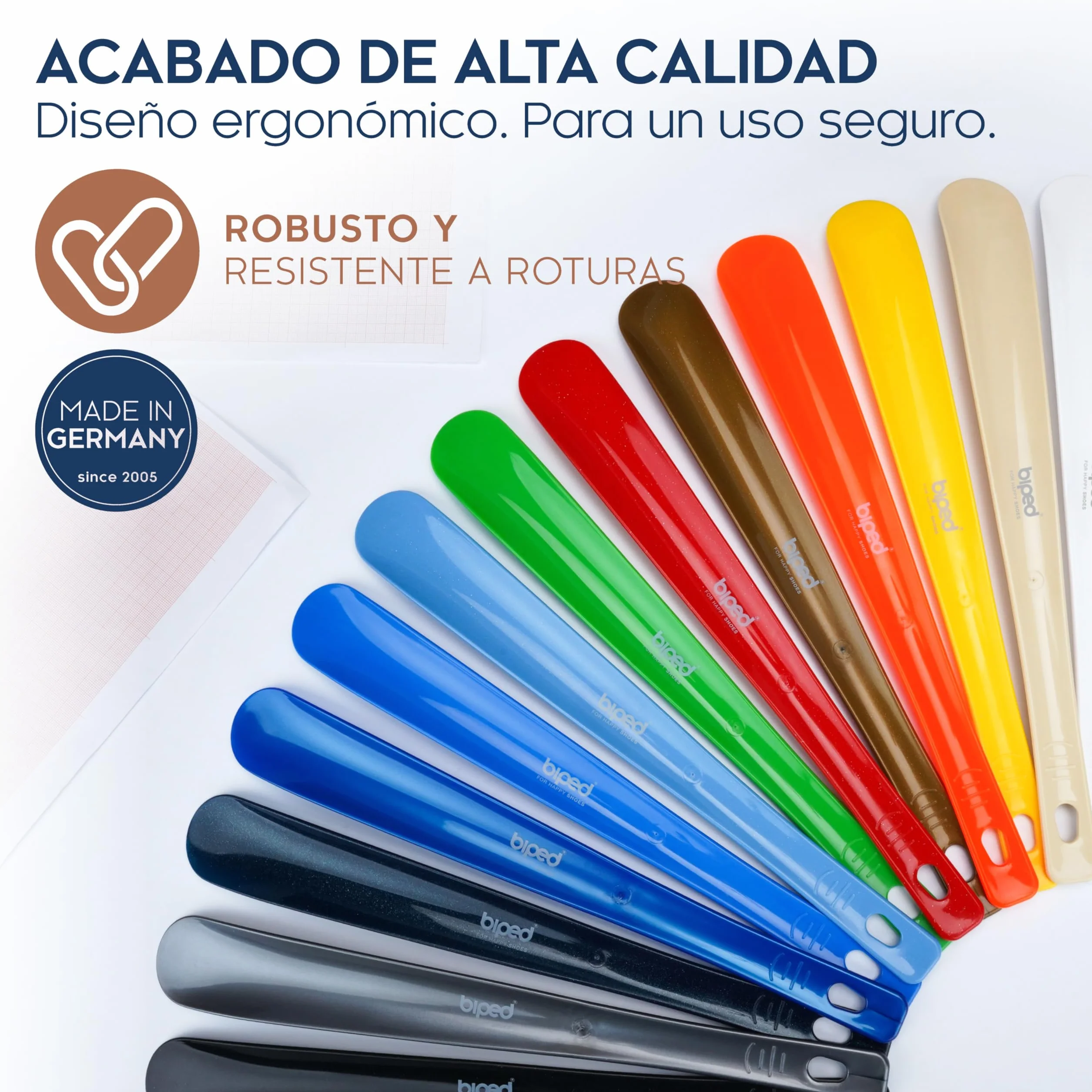 Calzador plastico 35 cm con agujero para colgar z1555 antracita metalizado