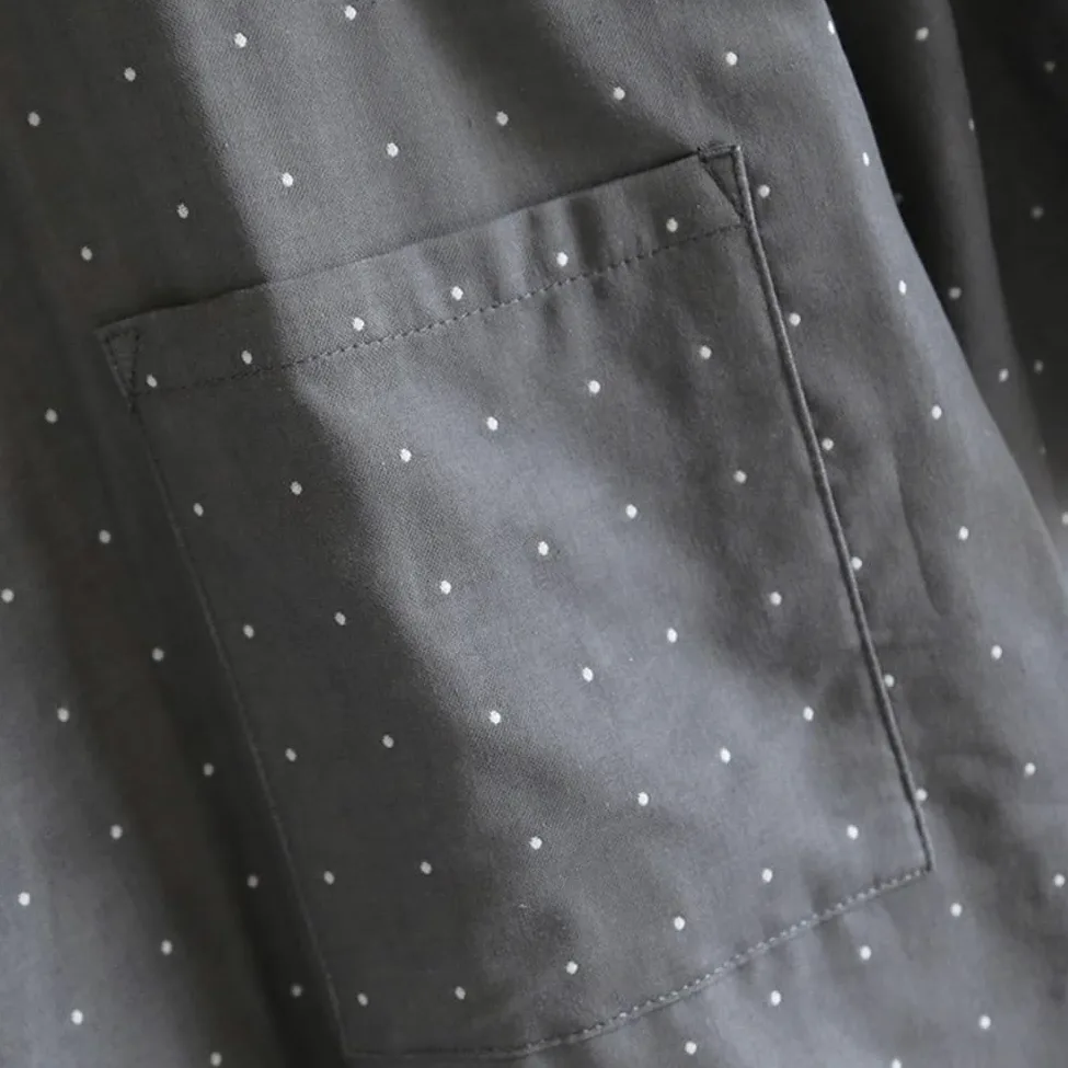 FANCYPUMPKIN Bata de estilo japonés para hombre, kimono [traje de pijama de algodón]