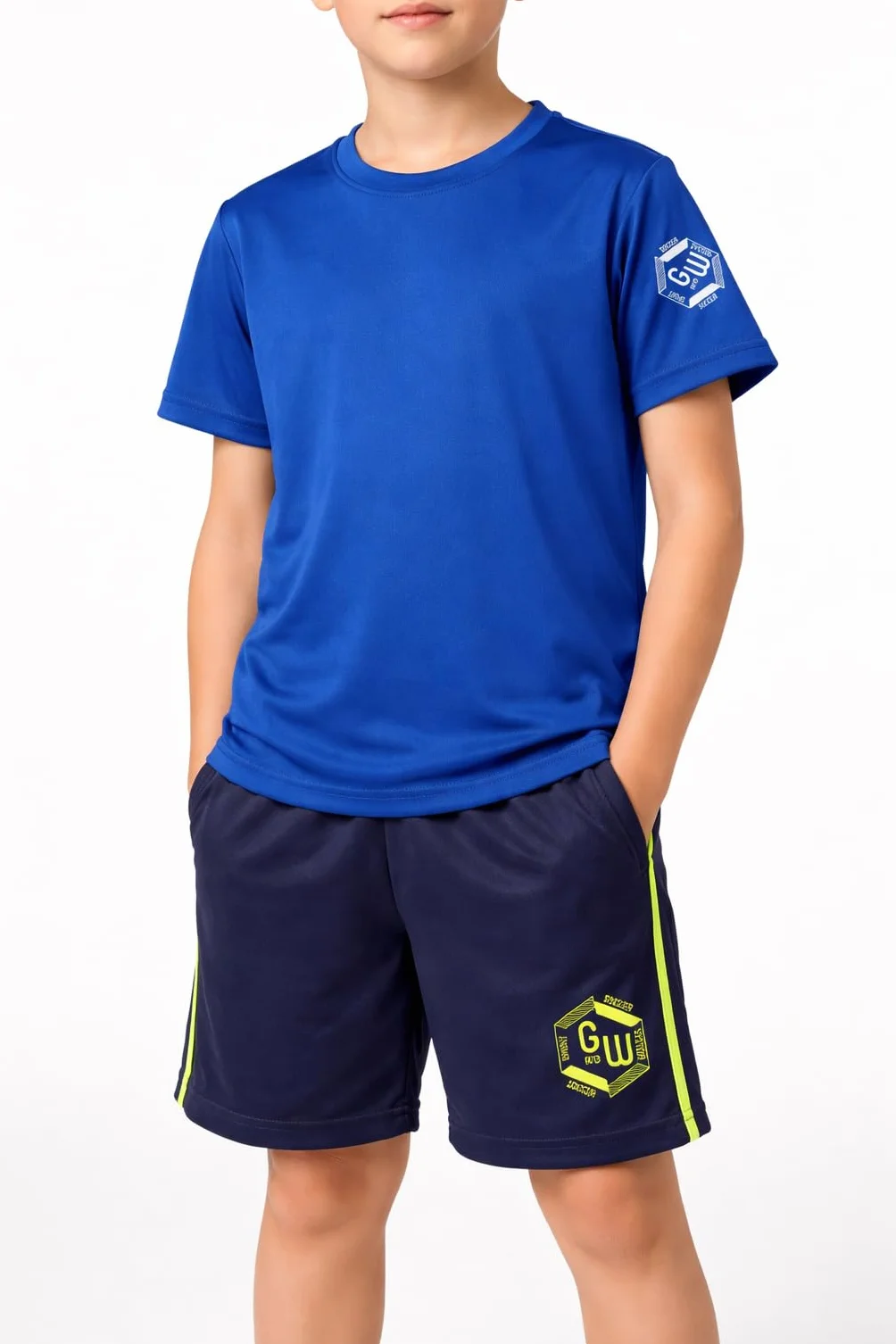 Conjunto Deportivo Niño de 3 piezas, Chándal, 2 Camiseta Manga Corta y 1 Pantalón Corto - De 6 hasta 14 años