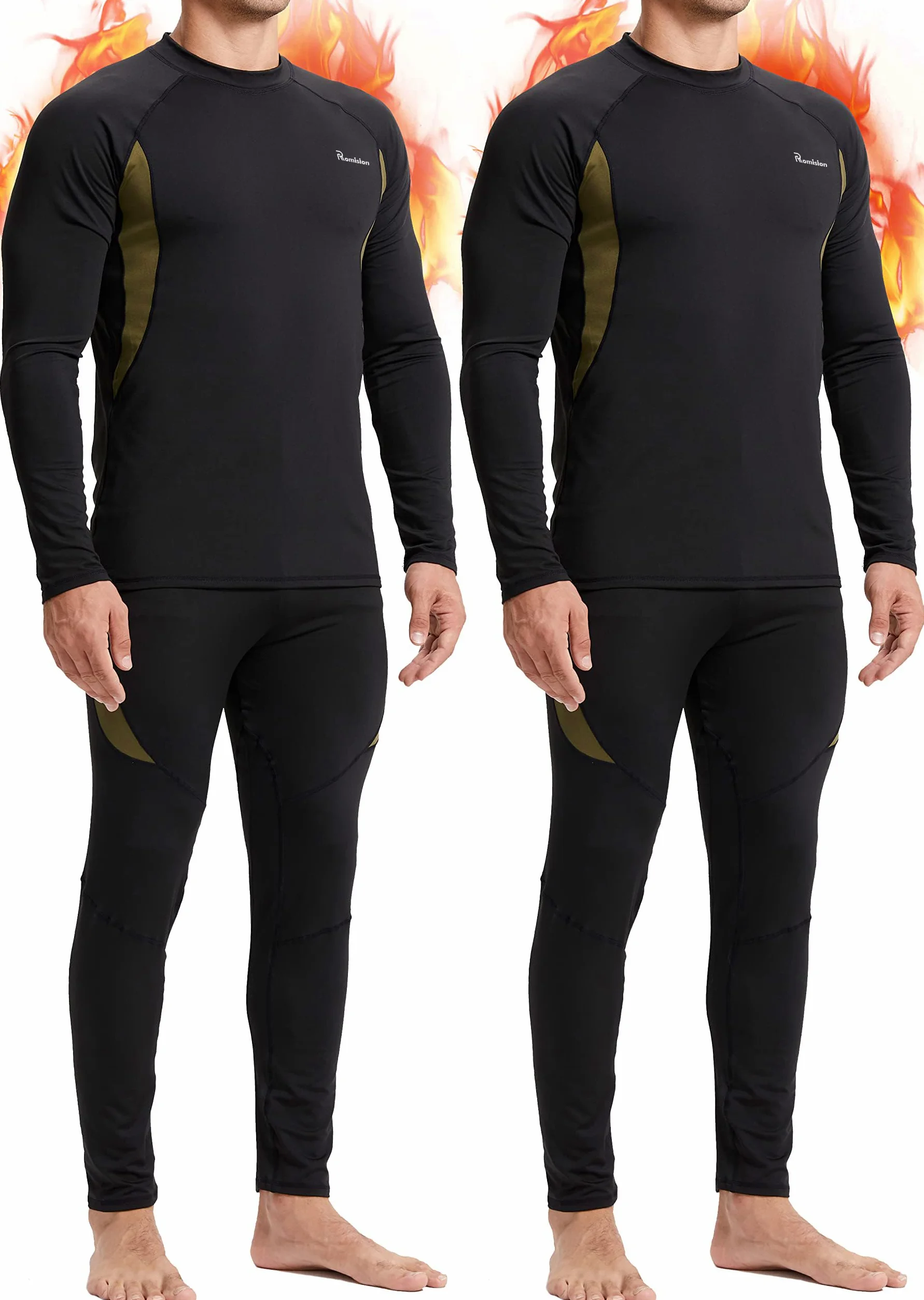 Rómpision 2 Pack De Ropa Interior Térmica para Hombre, Conjunto De Ropa Interior Funcional Suave