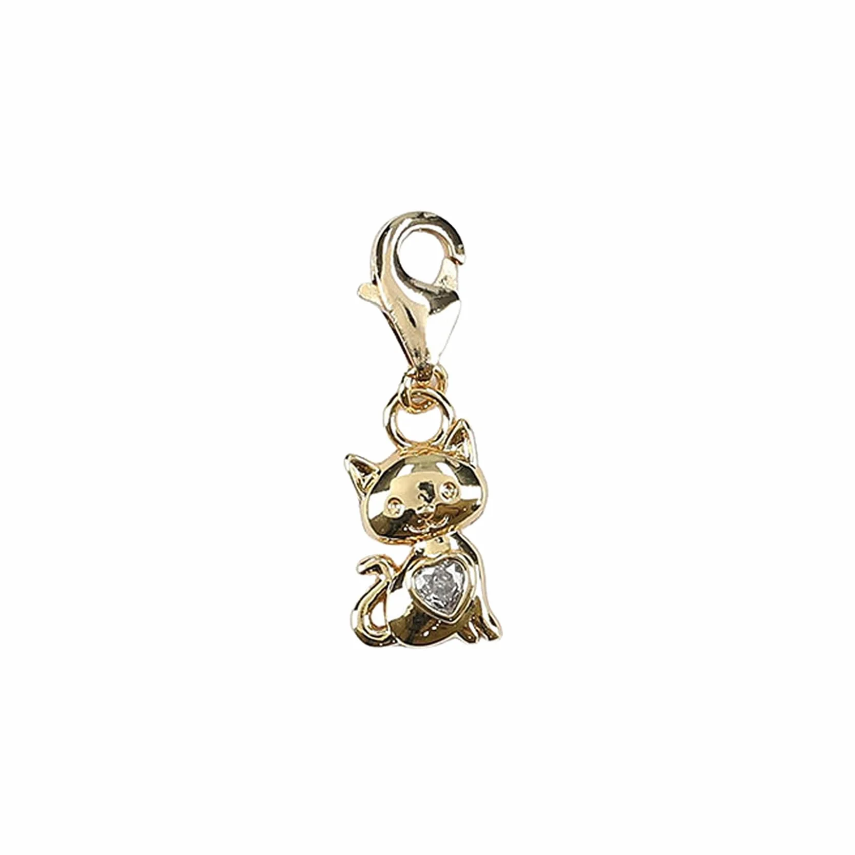 Depesche 11785-096 Charms Exprésate - Colgante para Collares y Pulseras, Gato, Dorado, como pequeño Regalo